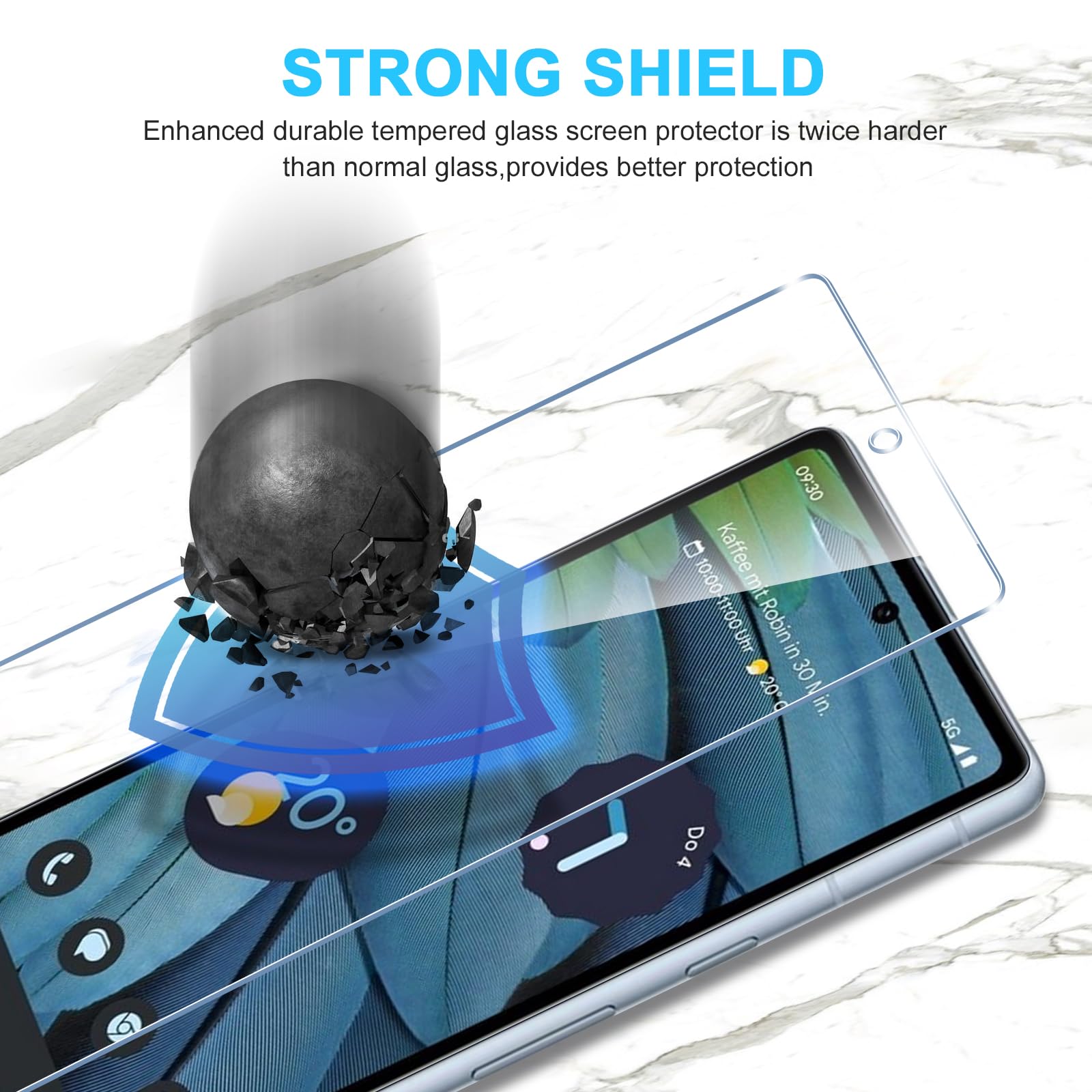 Pnakqil Privacy Pellicola Protettiva per Google Pixel 7a con Protezione Fotocamera Schermo, Anti-Spy Vetro Temperato, Screen Protector Vetrino Protettivo con Angolo di Anti Spia 28°, Pacco da 2
