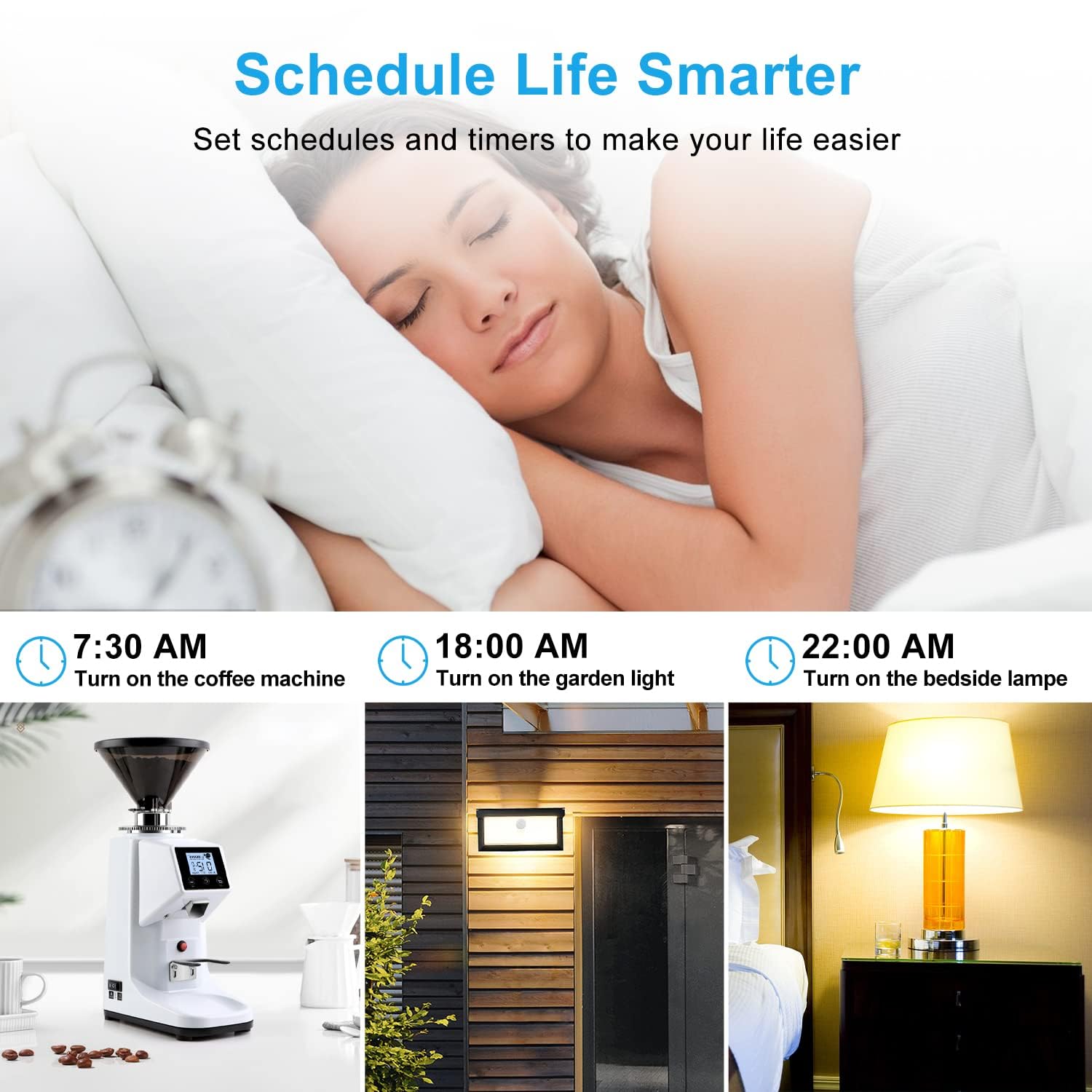Smart Power Strip (moyeu de Bande d'alimentation Intelligente est nécessaire 16A 3500W 1.5meter câble Compatible avec iOS Andoird Fonctionne avec Alexa Google Assistant Home POD HomeKit CE RoHS)