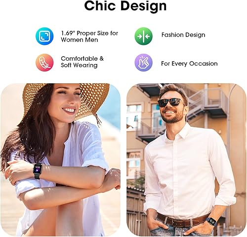 Miniatura 7 de Reloj inteligente no requiere aplicaciónteléfono, reloj inteligente de 1.654 in para mujeres y hombres, reloj de seguimiento de actividad física con