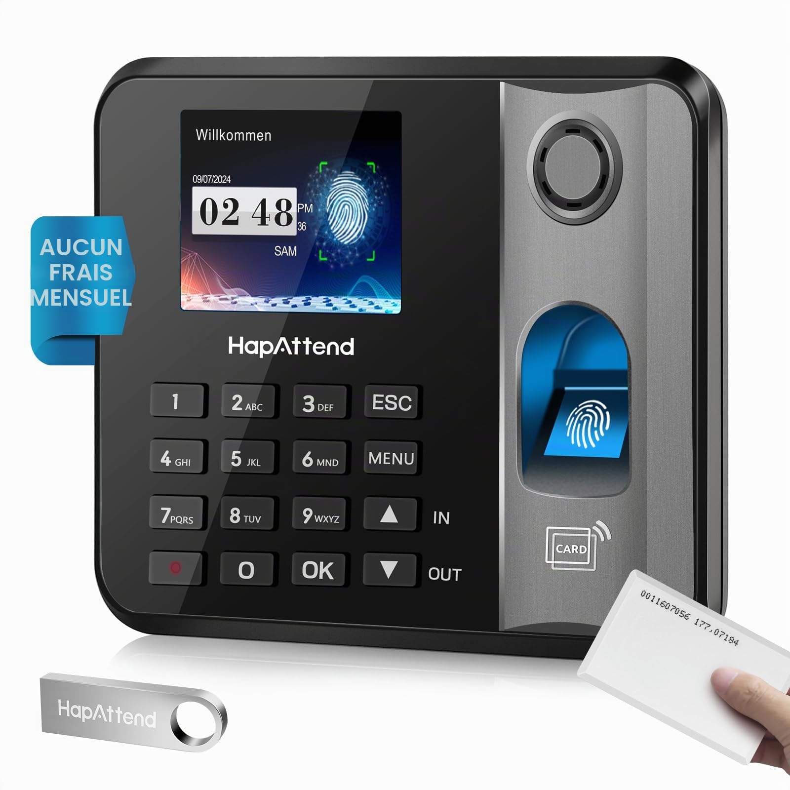 Kit de 10 Badges RFID supplémentaires pour TC1 TC2 TC7 MB1 MB2, insignes de proximité du Temps H1 H2 H3 (Lot de 10)