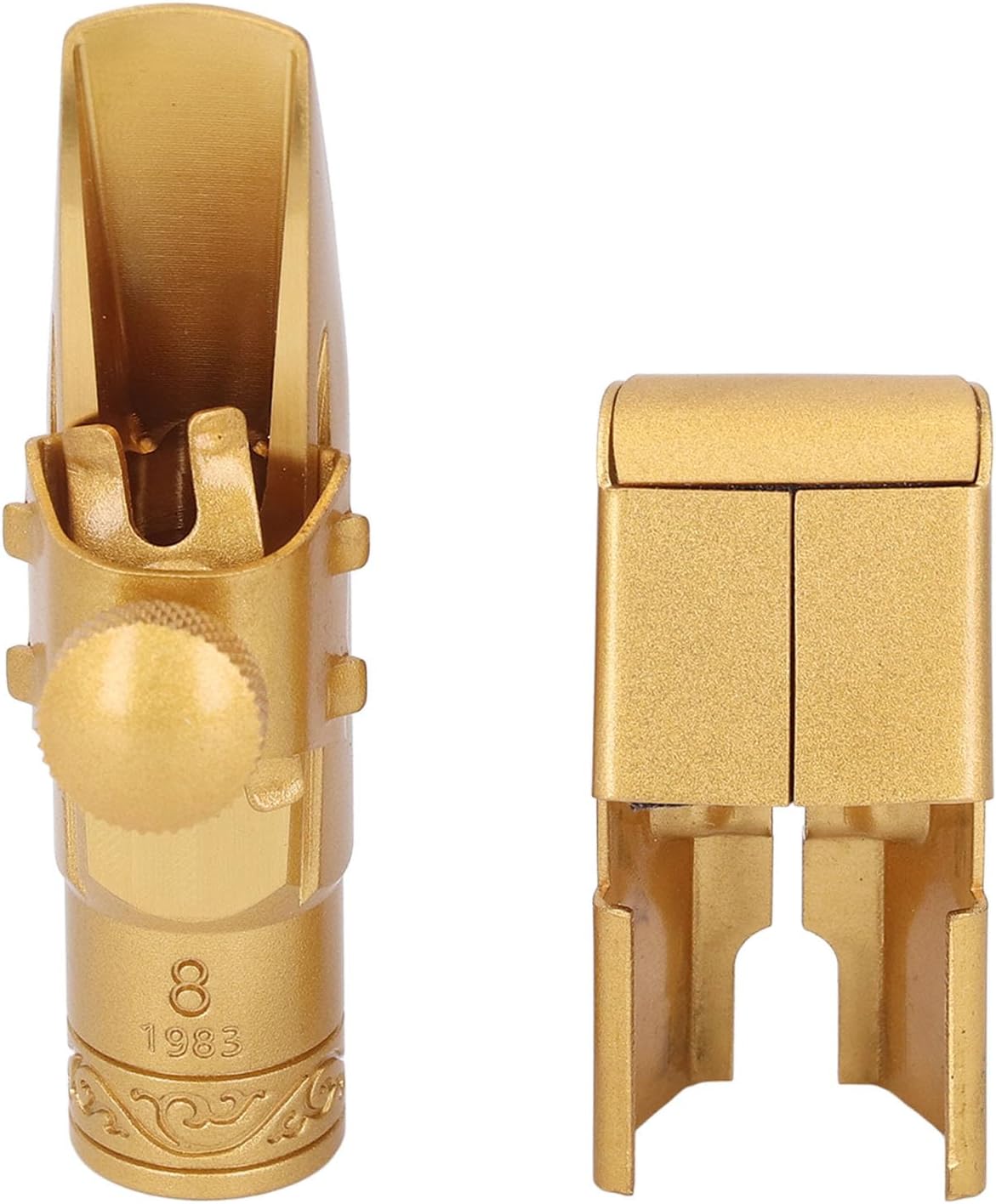 Soprano Saxophone Mouthpiece 8C Brass Saxophone Mouthpiece with Cap Ligature Professional Soprano Saxophone Mouthpiece Bb and Beginners