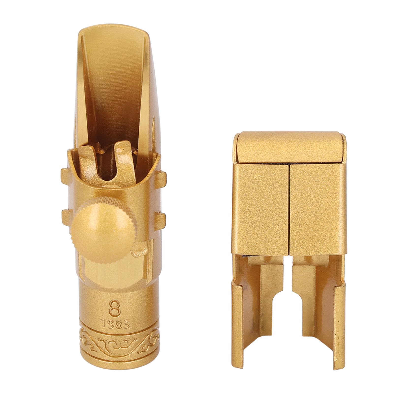 Fabater Bocchino per Sax Soprano Tono Brillante in Ottone Metallo B Piatto 8C di Ricambio per Sassofonisti Principianti e Professionisti