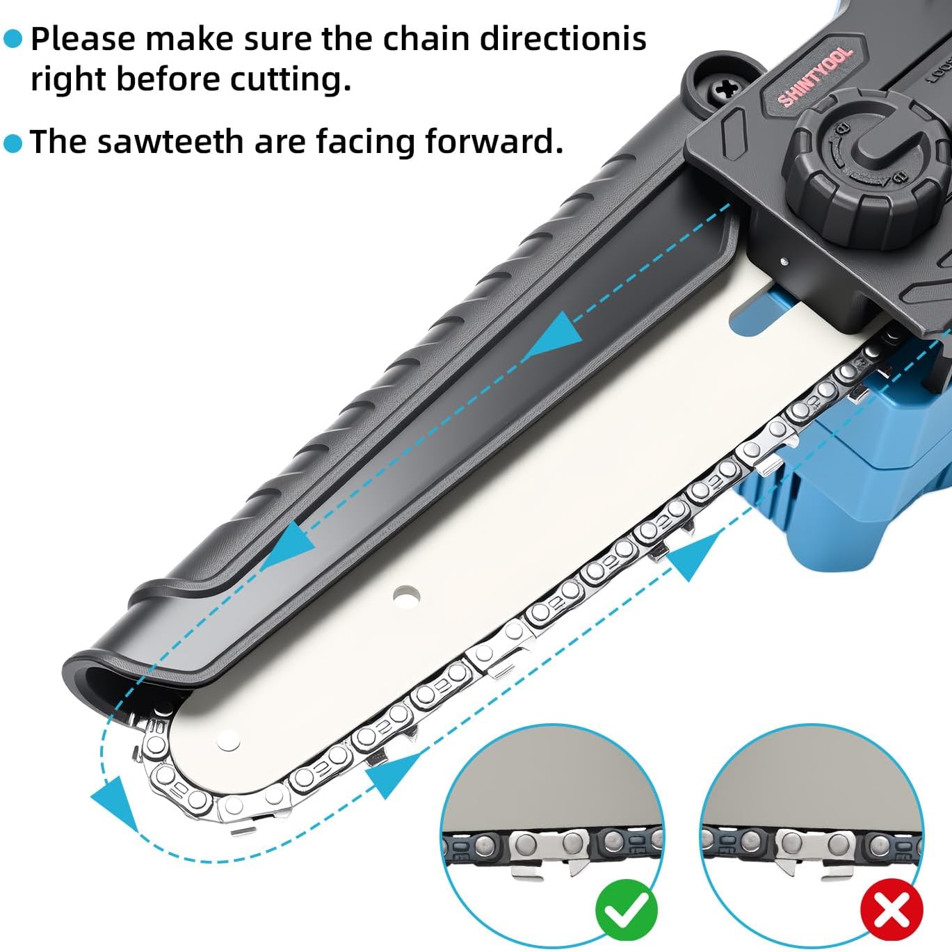 2-In-1 Pole Saws & Mini Chainsaw, Extension Pole Rotatable Pole 14ft Max Reach, With 2.0ah Batteries And Shoulder Strap, 21v Chainsaw For Tree Limb Branch Cutter By SHINTYOOL