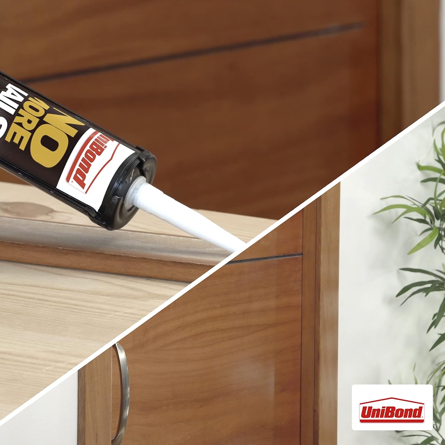 UniBond No More Nails Original, Heavy-Duty Mounting Adhesive, Strong Glue for Wood, Ceramic, Metal & More, White Instant Grab Adhesive, 1 x 365g Cartridge