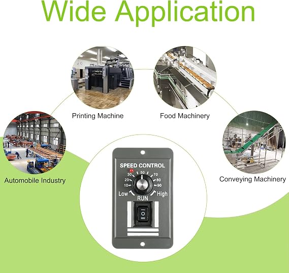 DC 12-60V Motor Speed Controller 20A Adjustable PWM Controller Switch Forward/Reverse Electric Motor Speed Regulator Suitable for DC Brush Motor