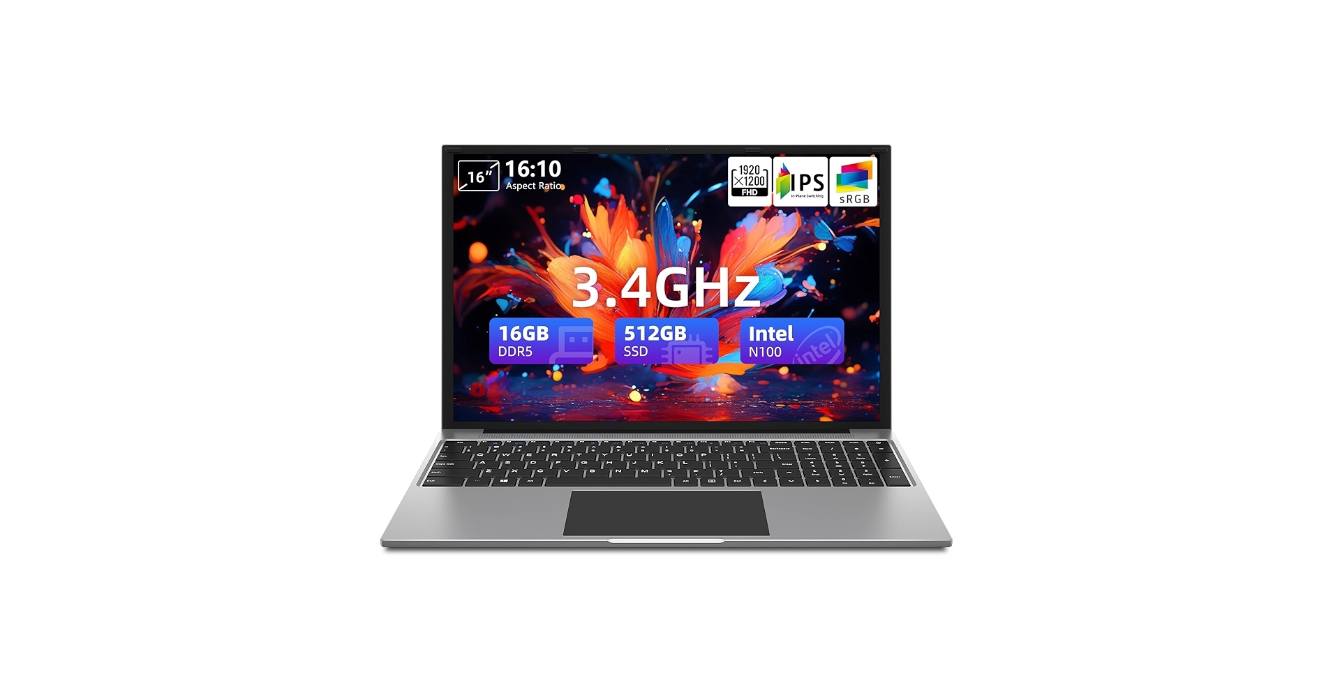 Intel N100 12GB DDR5 512GB SSD ノートPC Amazon.com: Laptop 16”, 16GB DDR5 512GB SSD, Quad Core N100