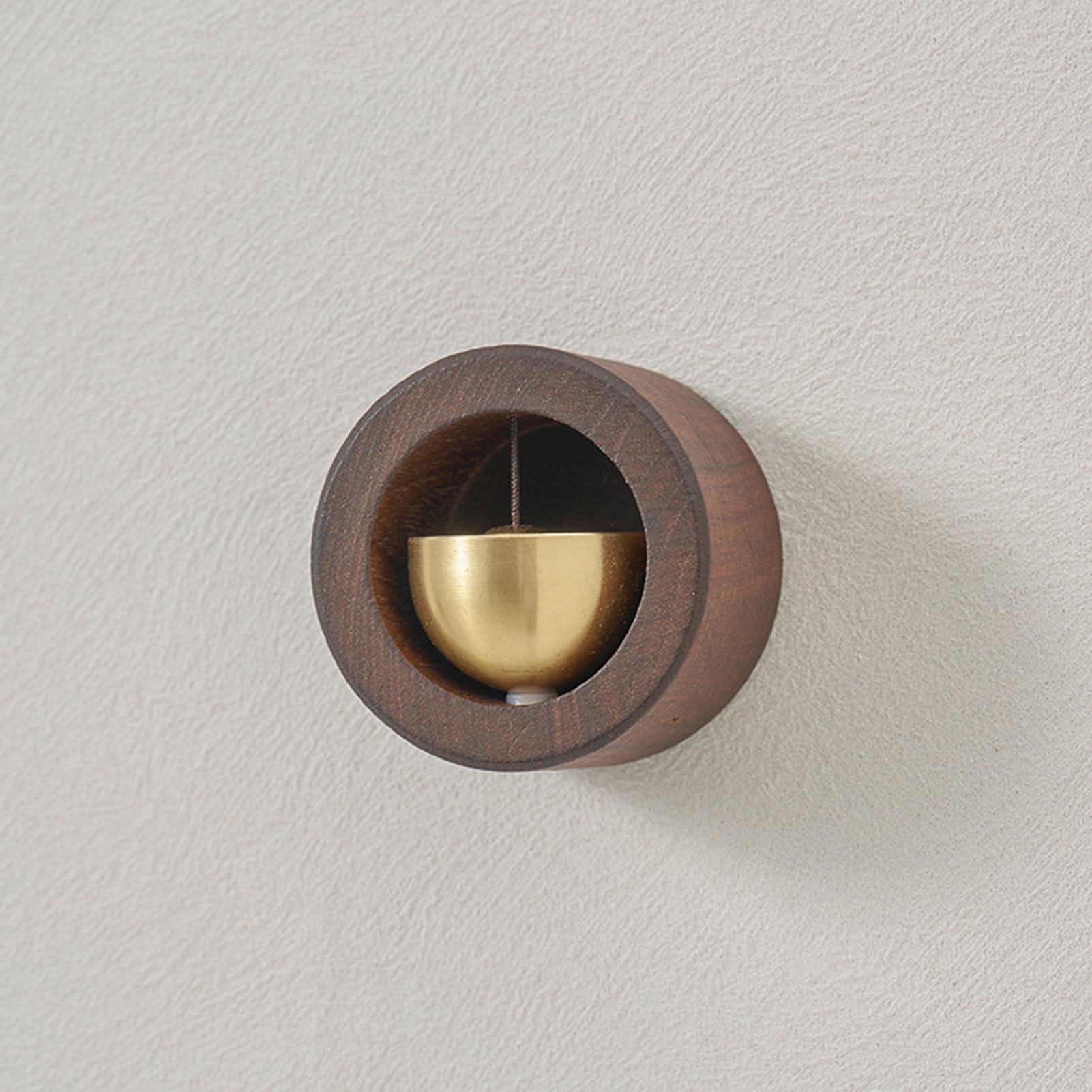 Magnetyczny drewniany dzwonek do drzwi, dzwonek alarmowy z miękkim dźwiękiem, rustykalny dekoracyjny dzwonek do drzwi do wejścia do domu, kawiarni, studia, sypialni, sklepu, do użytku wewnątrz, 4 cm