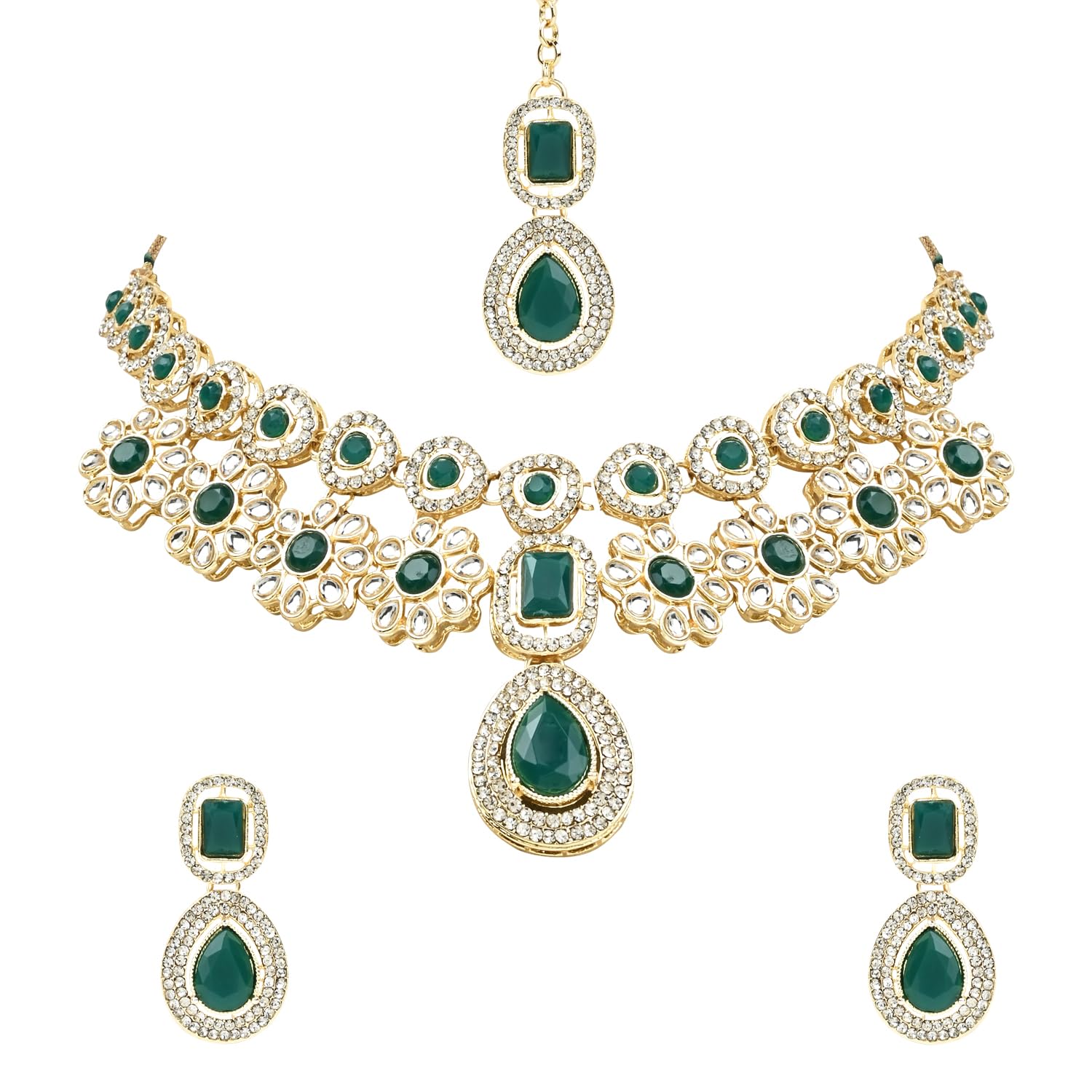 I Jewels Stylish Gold Plated Traditional Kundan Stone Necklace Jewellery Set for Women/Girls (IJ377Pu) (B0D1QZHCXN) Amazon Price History, Amazon Price Tracker