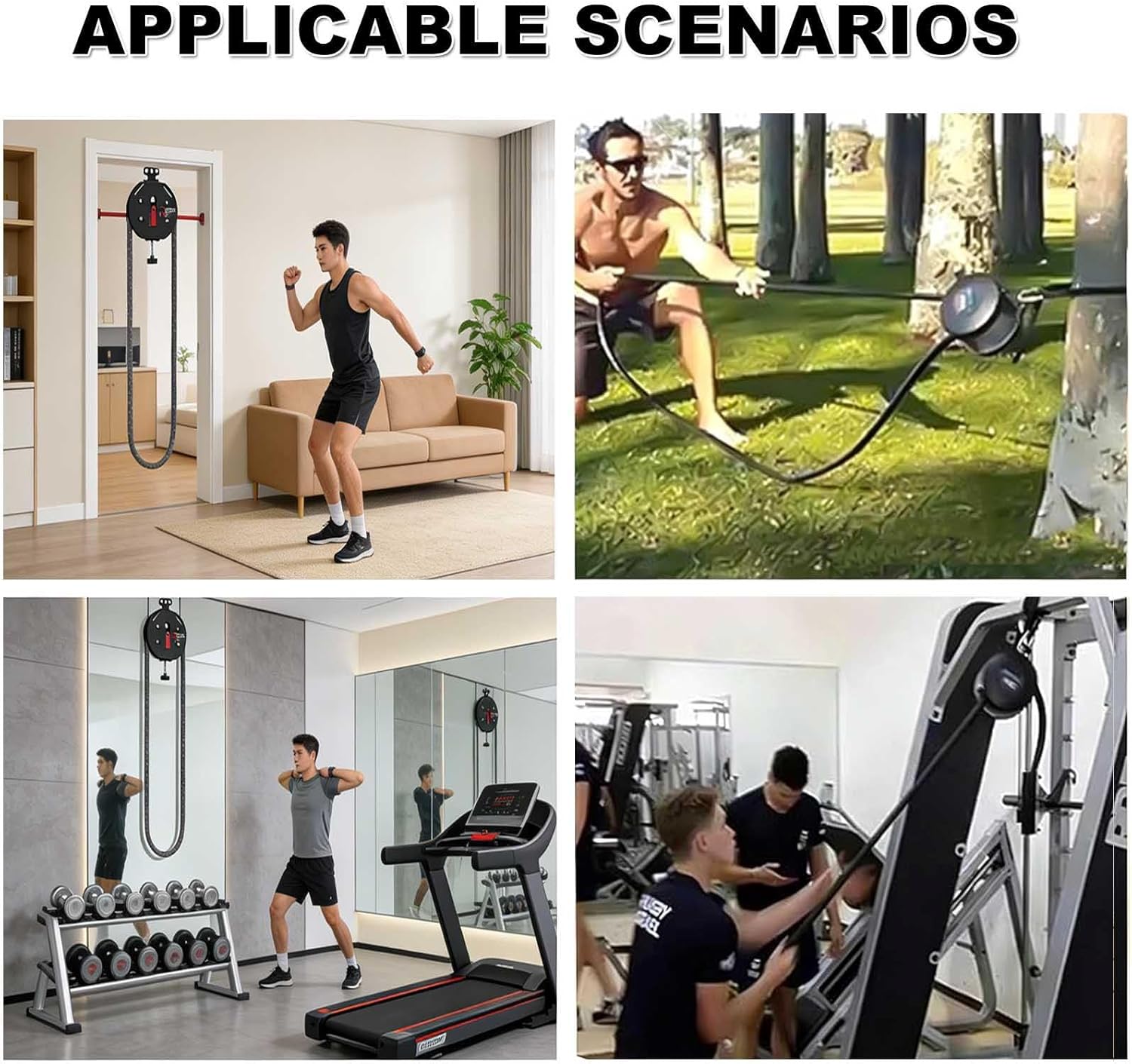 Suspended Rope Climbing Trainer, Endless Rope Trainer, Adjustable Resistance, Wear-Resistant Rope, Compact and Portable, Suitable for Door Frames/Walls, Home Fitness Equipment.