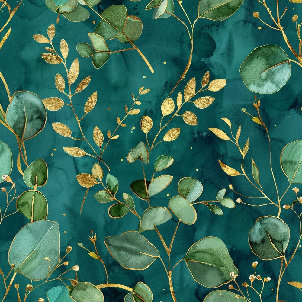 Jiaoqss A Peel Nd Stick Wallpaper Watercolor Dark Green Eucalyptus Leaves Self Dhesive Wallpaper Stick On Wallpaper Removable Vinyl Wrap For Living Room Bedroom Kitchen Wall Cabinets Decor