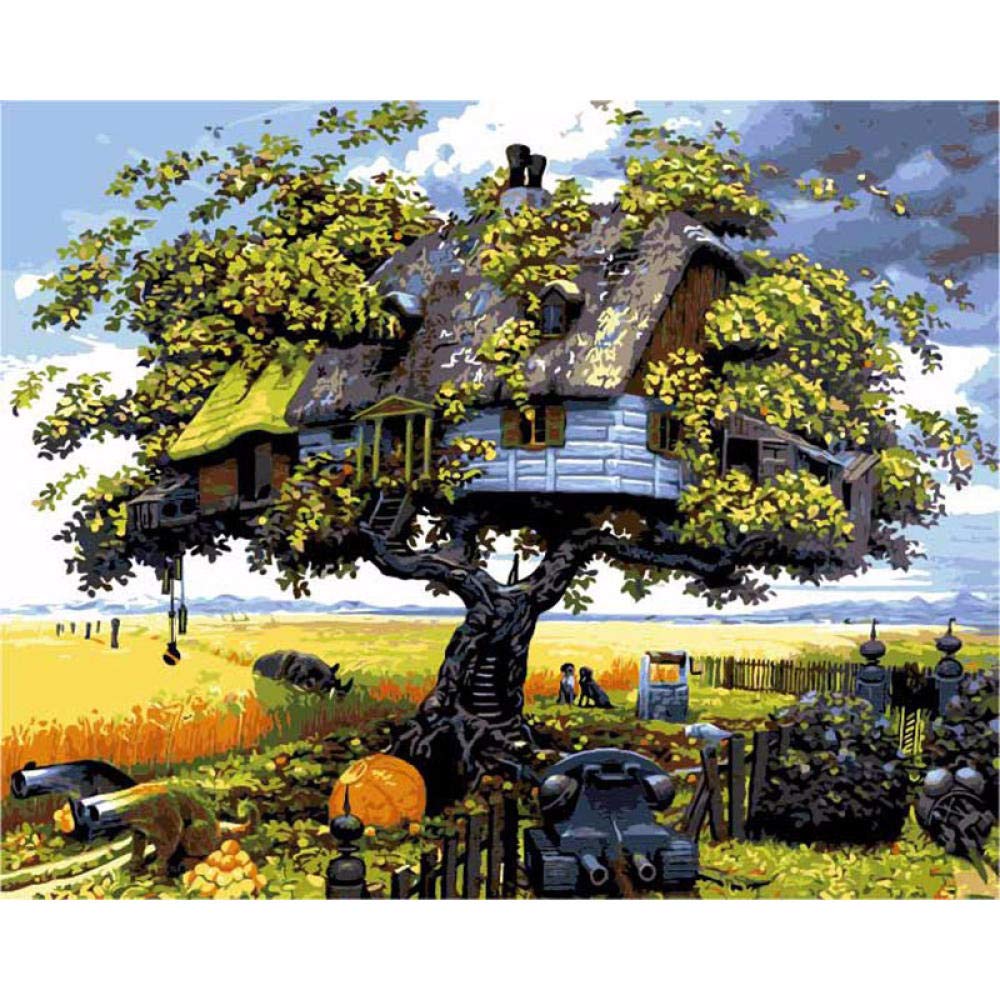 Conradsha - Jigsaw Puzzles For Adults 1000 Piece - Fantasy Tree House - Kids Puzzles Toys Educational Puzzles Jigsaw