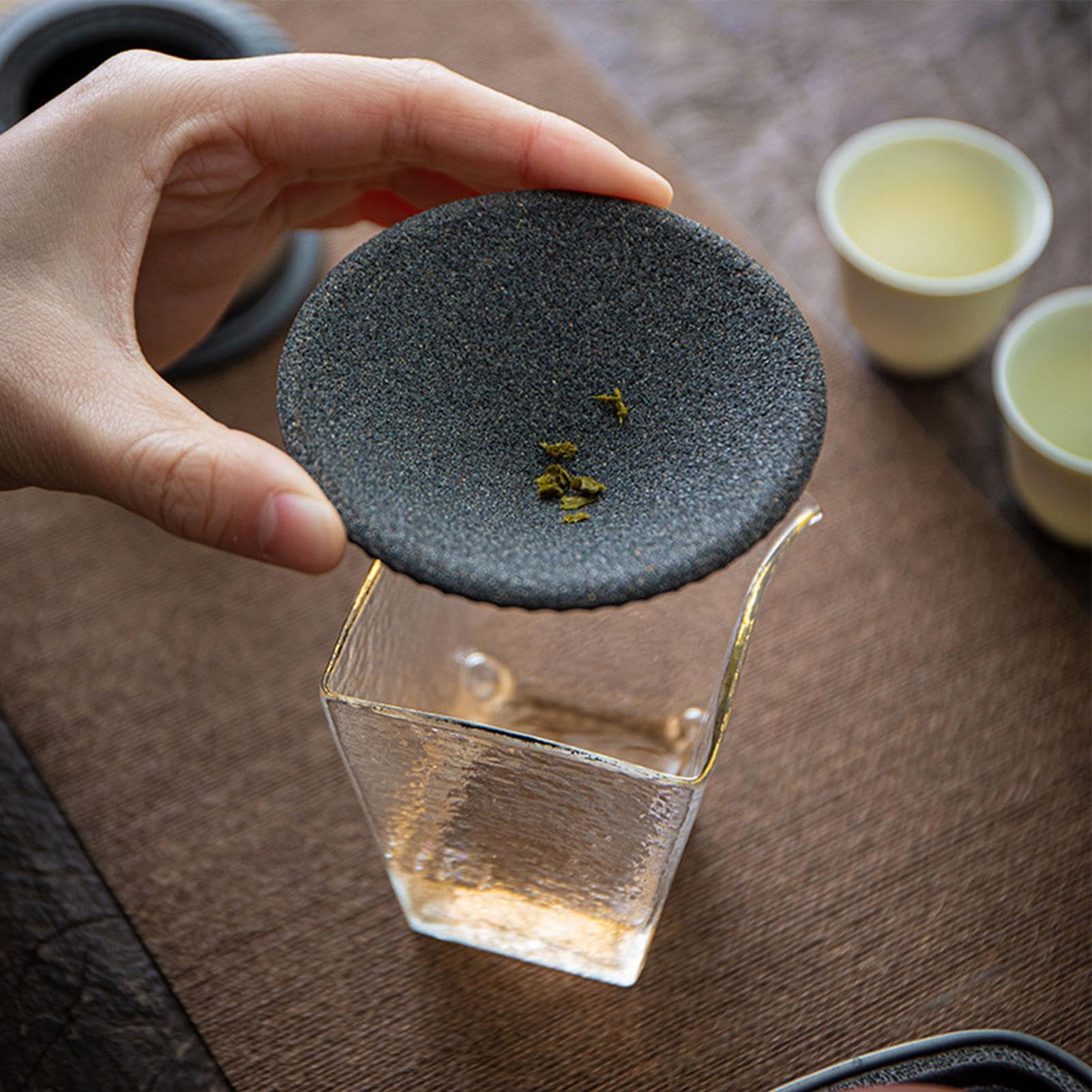 Colador de té – Casa divertida microporosa de cerámica – Pequeño colador de té suelto infusor – para el hogar, cocina, apartamento, dormitorio, restaurante, comercial, camping, picnic, viajes al aire