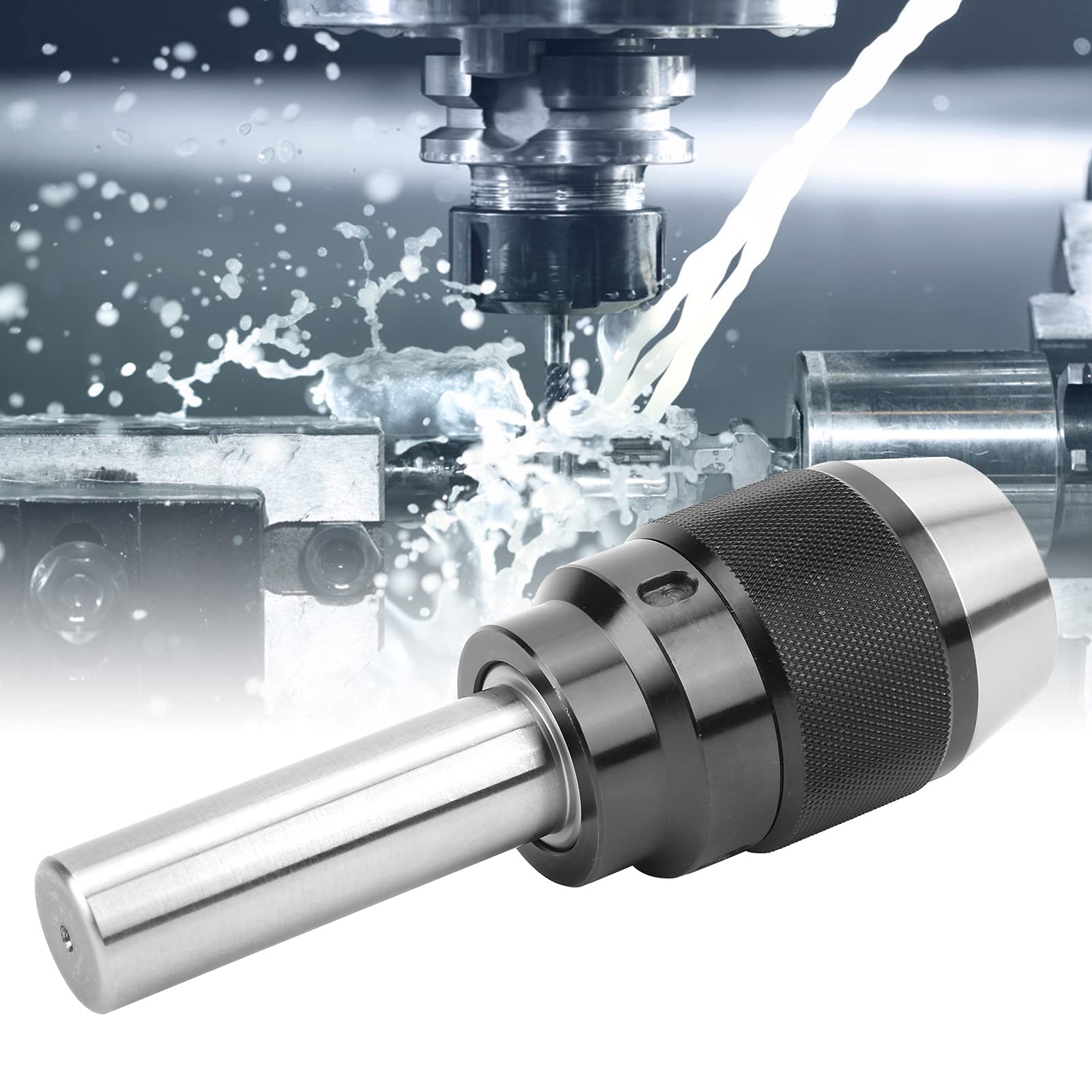Bohrer Chuck Schnellspannbohrfutter, Schlüsselloser Bohrfutter Adapter, geradlinige Schaftmühlenmaschine Collet mit APU16 C25 Spannfutter für Fräsmaschinen, Hochpräzise Aus 40CR Material