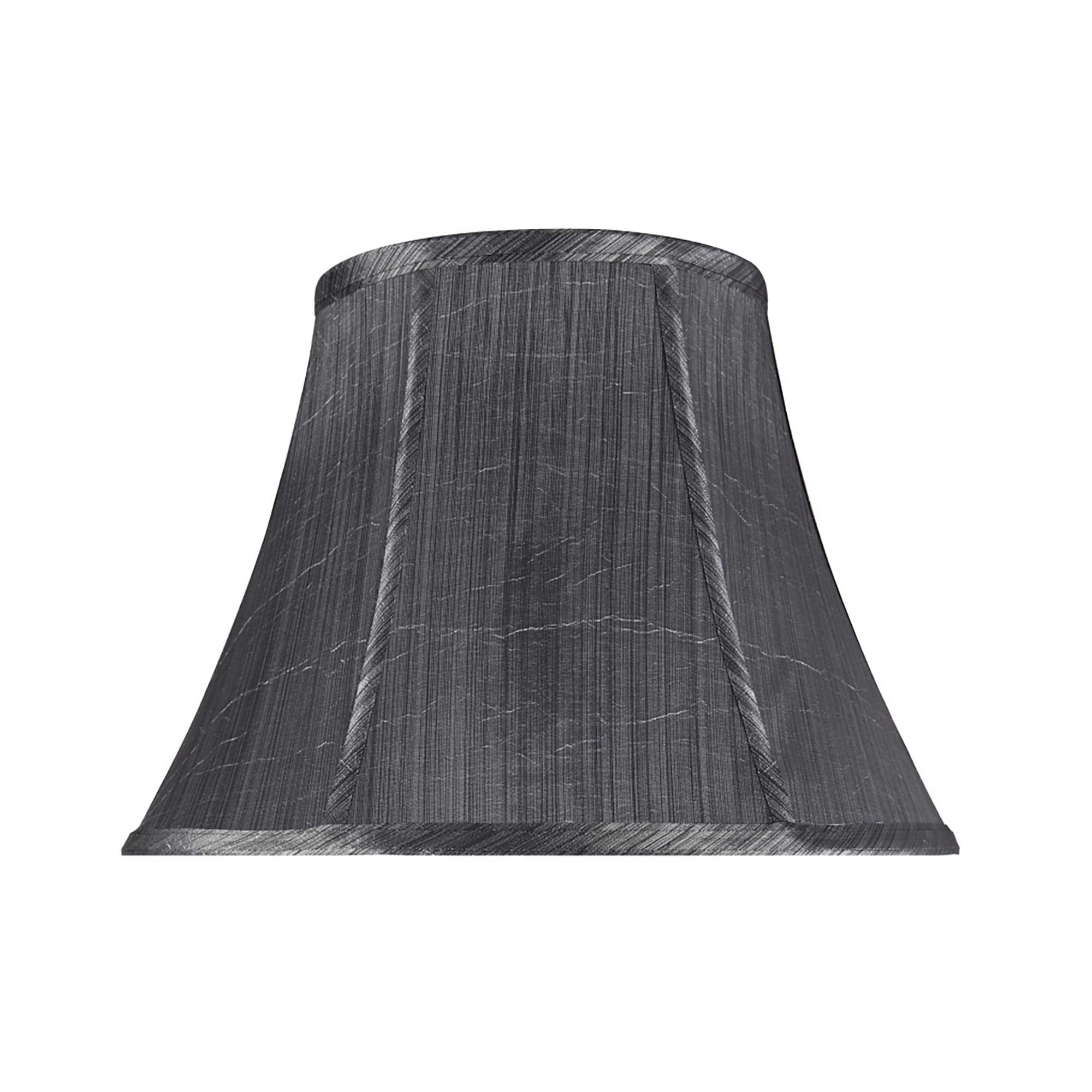 Aspen Creative 30096A Transitional Bell Shaped Spider Construction Lamp Shade, Gray & Black, 7" Top x 13" Bottom x 9-1/2" Slant Height