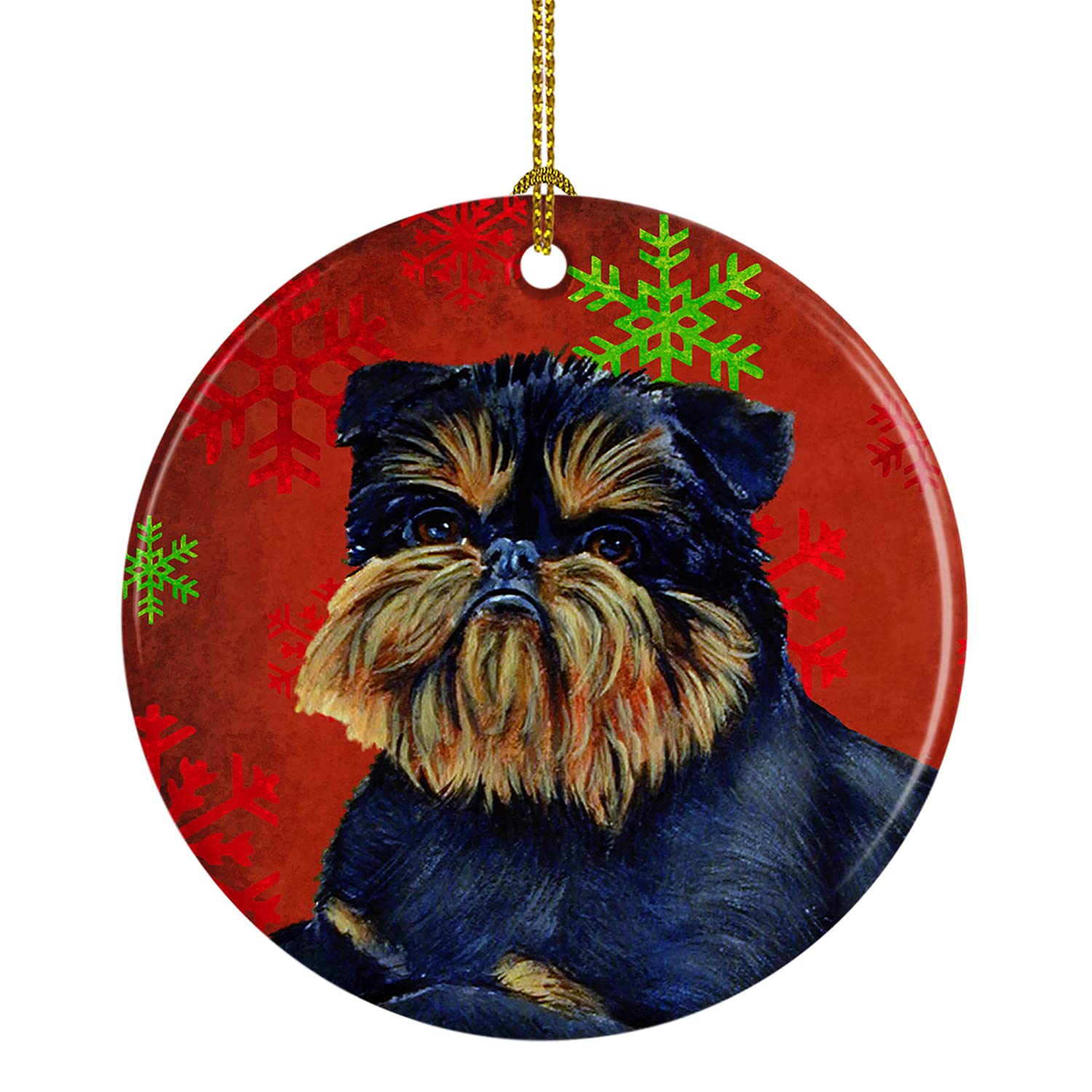 tesori dell' Caroline LH9224DS1216 Brussels Griffon Candy Cane Holiday Christmas Stampe da Parete o da Appendere alla Porta, 40,6 x 30,5 cm Multicolore