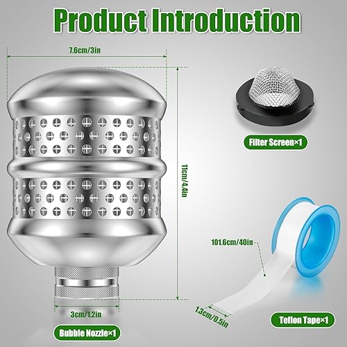 Miniatura 3 de Cabezales de rociadores Bubbler de 34-15 NH, boquilla de inundación de aluminio con cinta cruda, cabezal de rociador de metal de flujo suave,