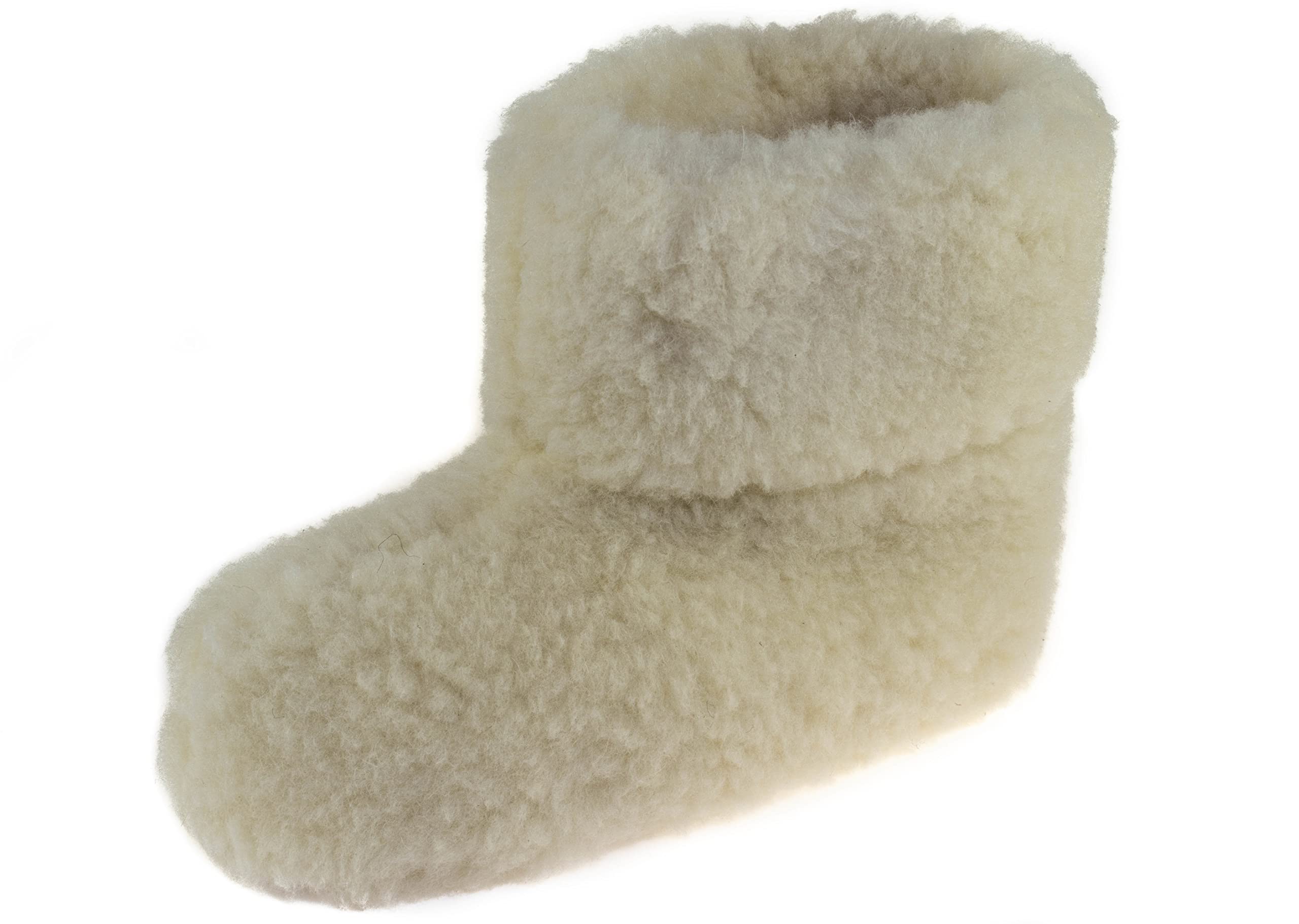 APREGGIO Hausschuhe für Herren und Damen | Äußerst Bequeme & Weiche Wollhausschuhe aus 100% Wolle | Warme Hüttenschuhe für den Winter | Hohes Modell Robuster Ledersohle
