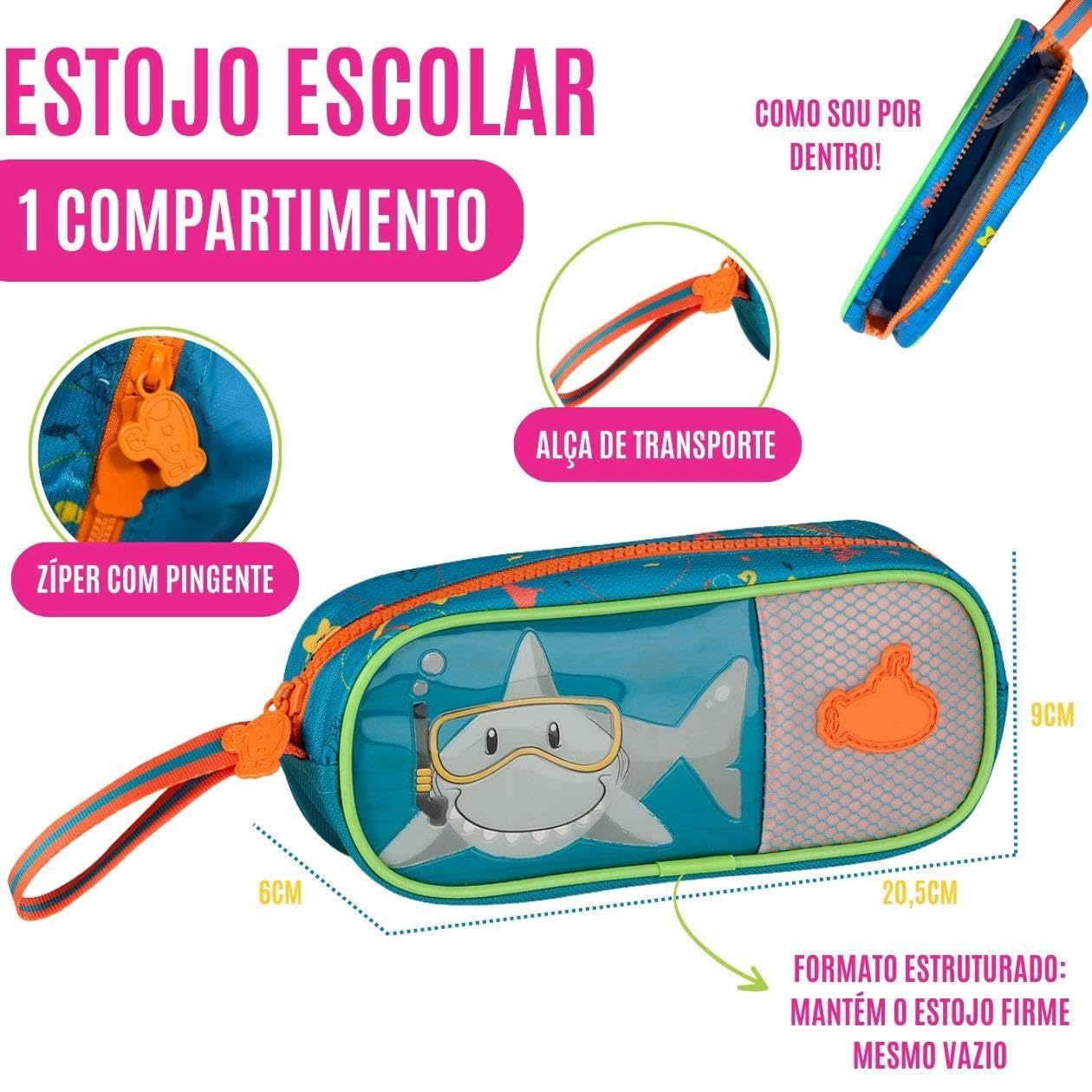 Kit Escolar Infantil Completo com Mochila de Costas, Lancheira Térmica e Estojo, Tema Tubarão, com Personagem Interativo, Material Reforçado em promoção! Veja a oferta e mais achadinhos de Mochilas escolares 7 Hoje é o melhor dia para comprar Kit Escolar Infantil Completo com Mochila de Costas, Lancheira Térmica e Estojo, Tema Tubarão, com Personagem Interativo, Material Reforçado com aquele preço maroto! Promoção! Aproveite a oferta! 7
