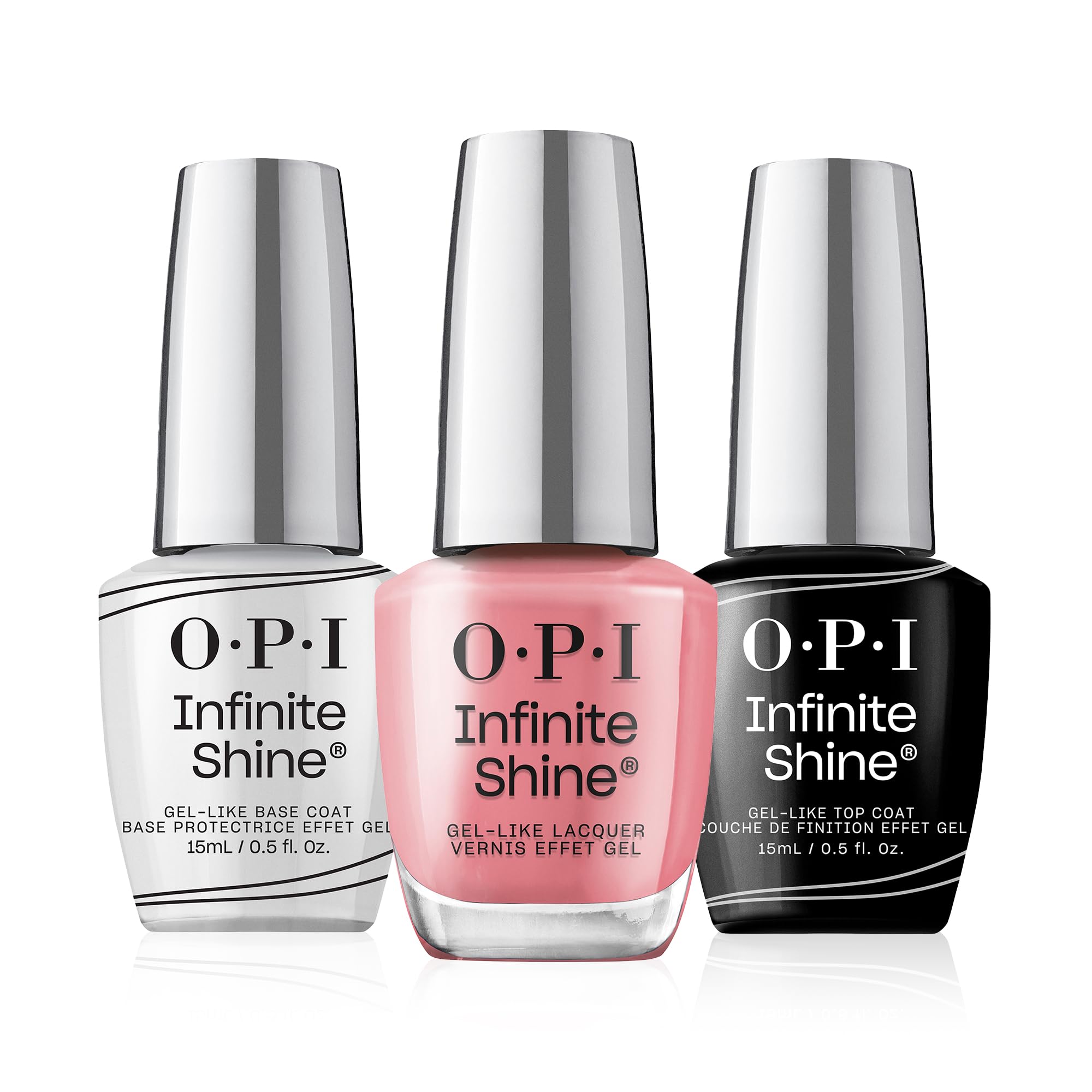 OPI Infinite Shine - At Strong Last + Base & Top Coat - Esmalte de uñas de larga duración - 3 x 15ml