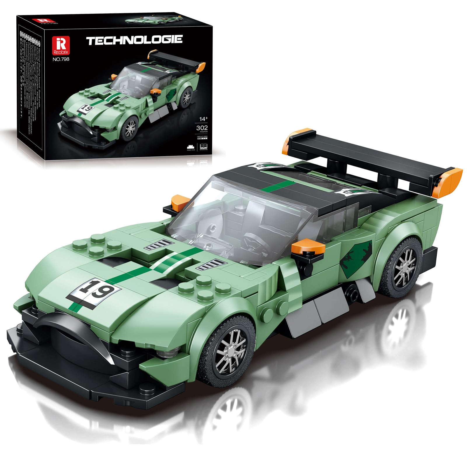 Reobrix 798 Aston Martin DB12 Building Blocks Set, 1:24 Scale