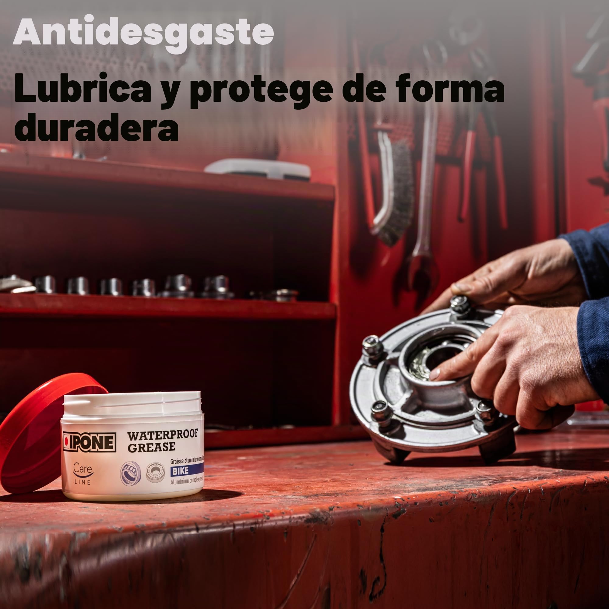 IPONE - Grasa Mecánica Moto - Waterproof Grease - Resistente al Agua - Anti-Desgaste - 200g