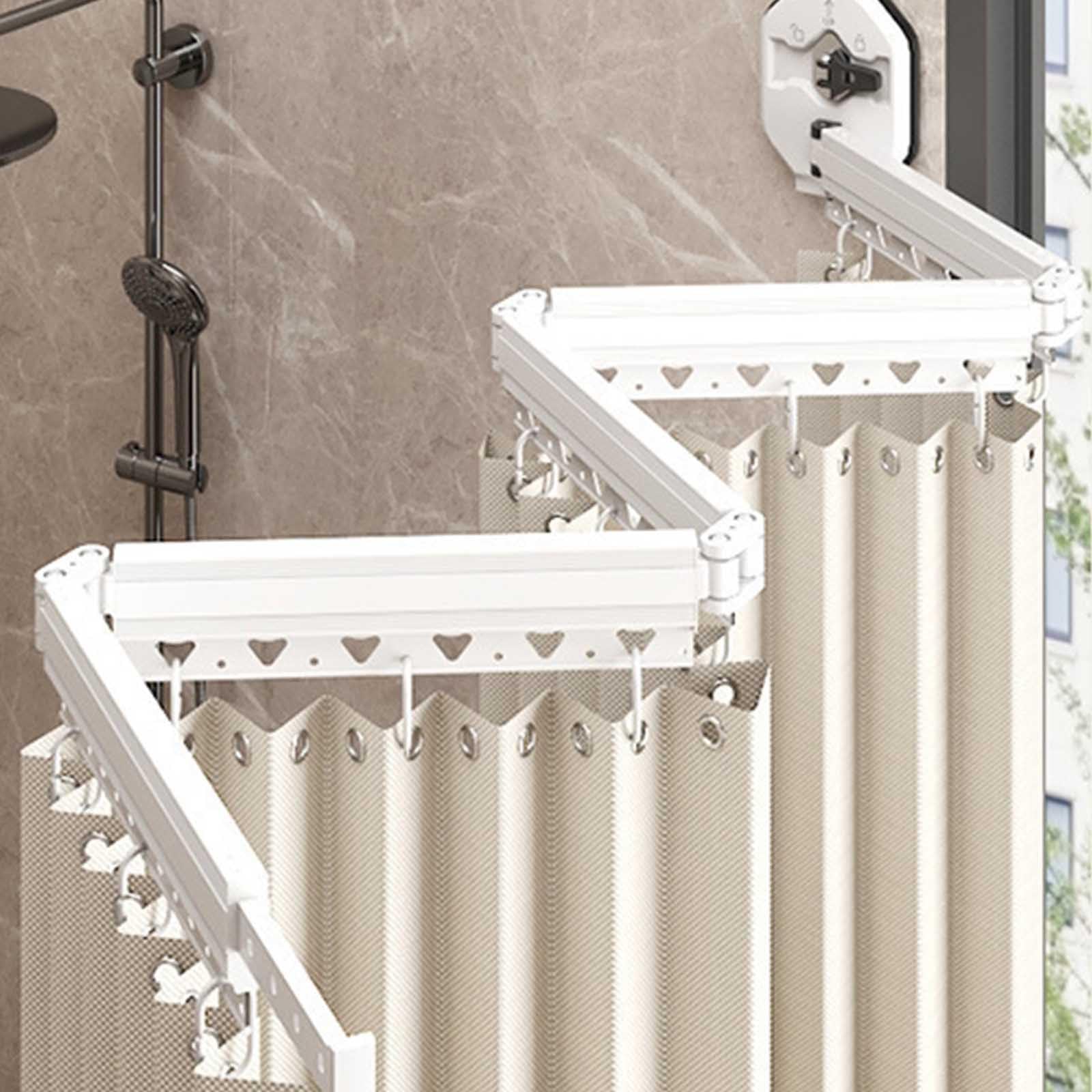 Tringle douche angle ventouse réglable : finis les trous dans vos murs !