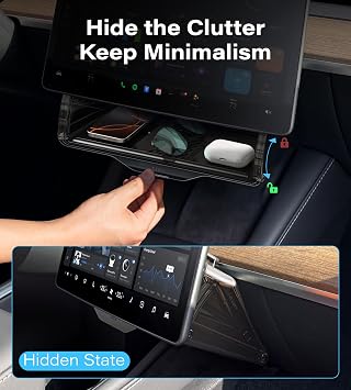 TAZENI for Tesla Model Y & 3 Under Screen Storage, fit Juniper, Highland