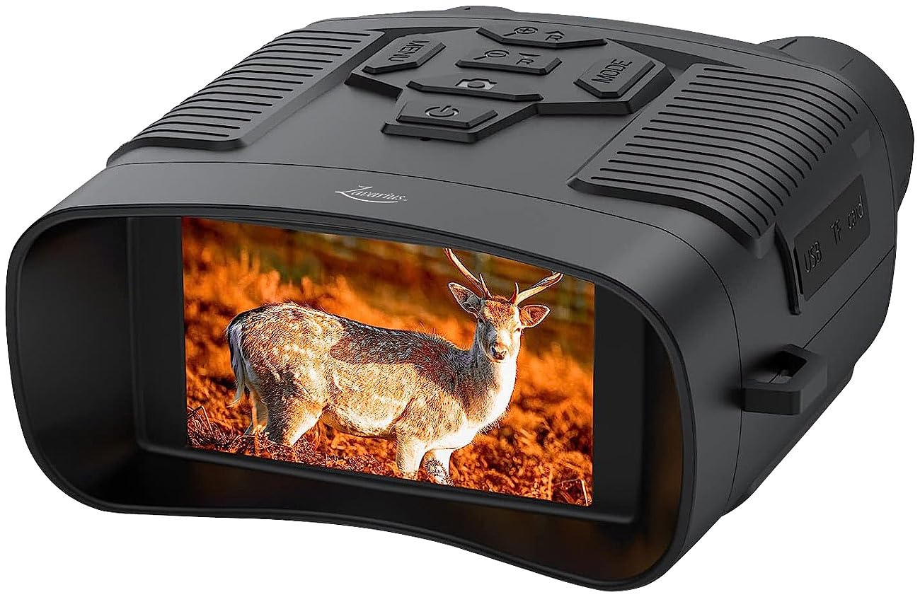 Zavarius Infrarotkamera 4K Binokulares Akku-Nachtsichtgerät bis 500 m IR-Sichtweite
