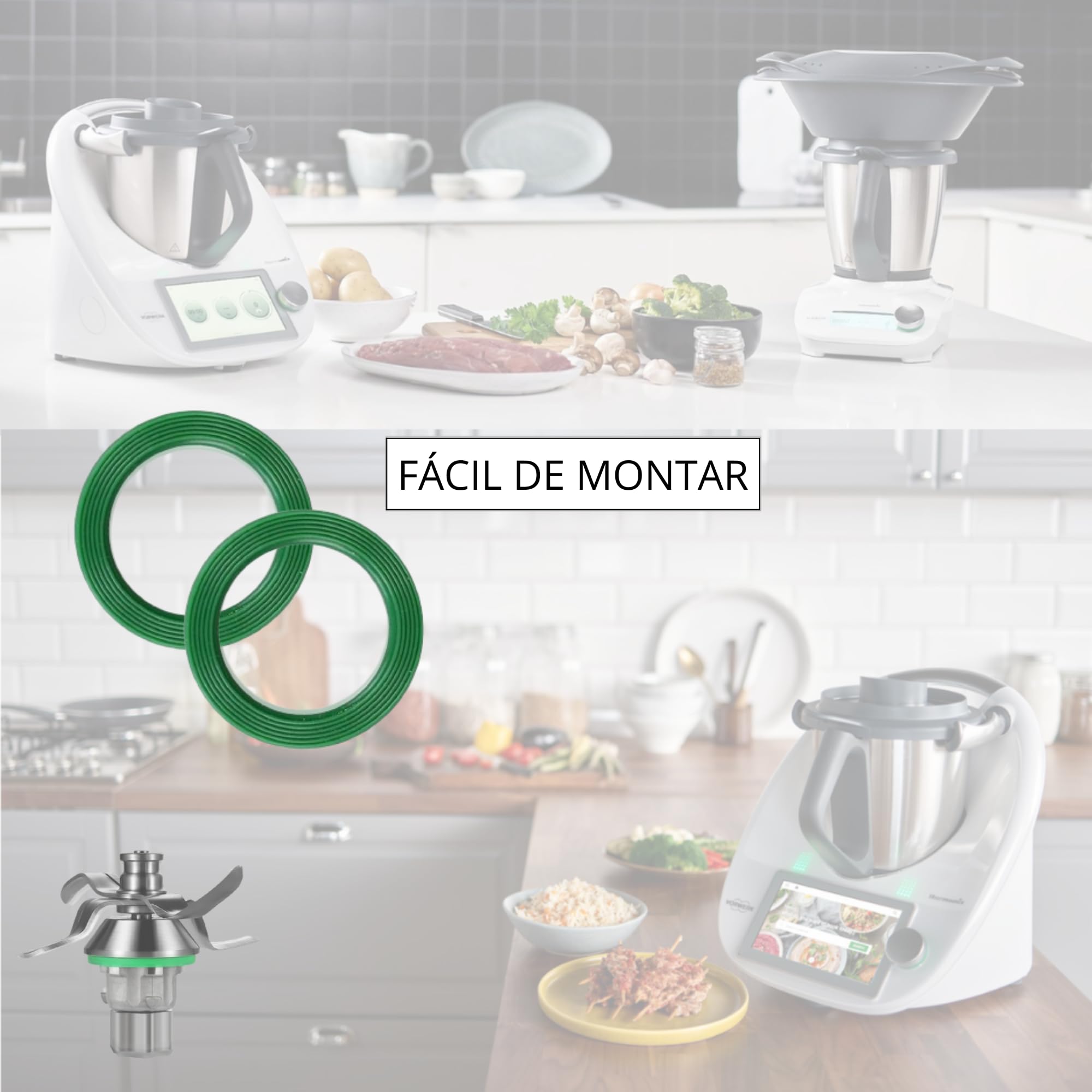 Vorwerk Guarnizione Verde Per Bimby TM31, Ricambio Originale Rif. 32211, Tenuta Migliorata