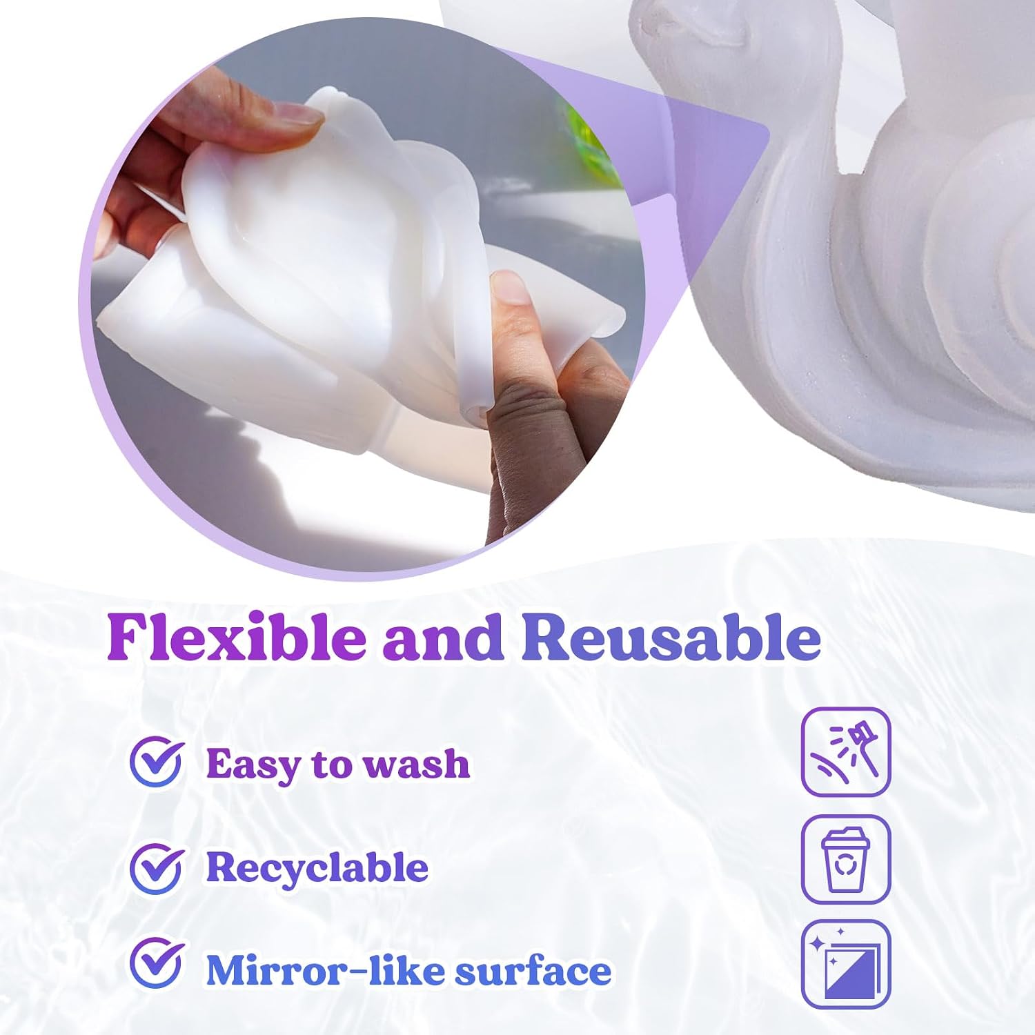 LET'S RESIN Snail Silicone Molds for Epoxy Resin, 3D Large Flower Pot Vase Resin Molds for Concrete Cement, Cute Epoxy Resina Mold for Casting, DIY Craft, Home Decor