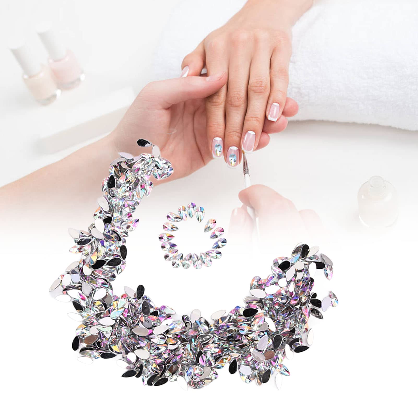 1440 CRYSTAL AB 3mm Ss12 Strass Flatback In Vetro Abbellimenti Sfaccettati Di Alta Qualità 10 Gross DIY Deco Bling Kit - Italia - Foto 3