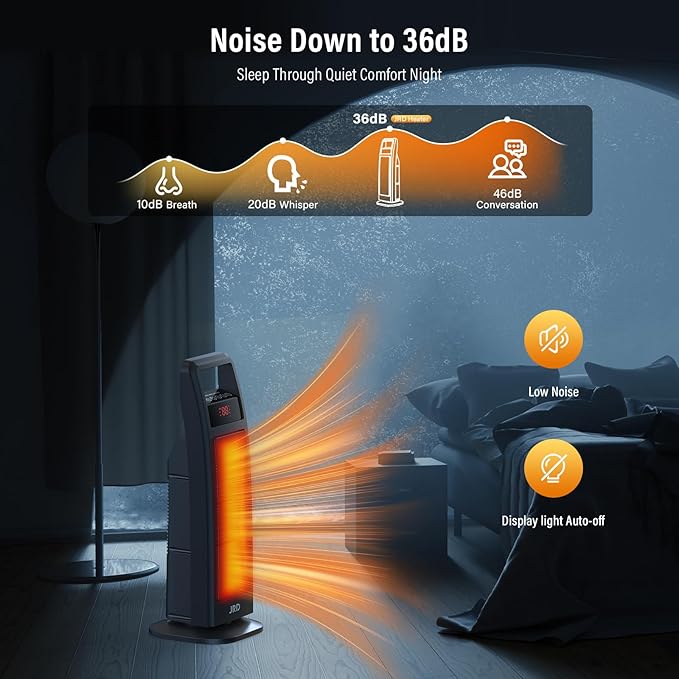 Calefactor Eléctrico Portátil Cerámico PTC 1500W con Termostato y Oscilación miniatura 7