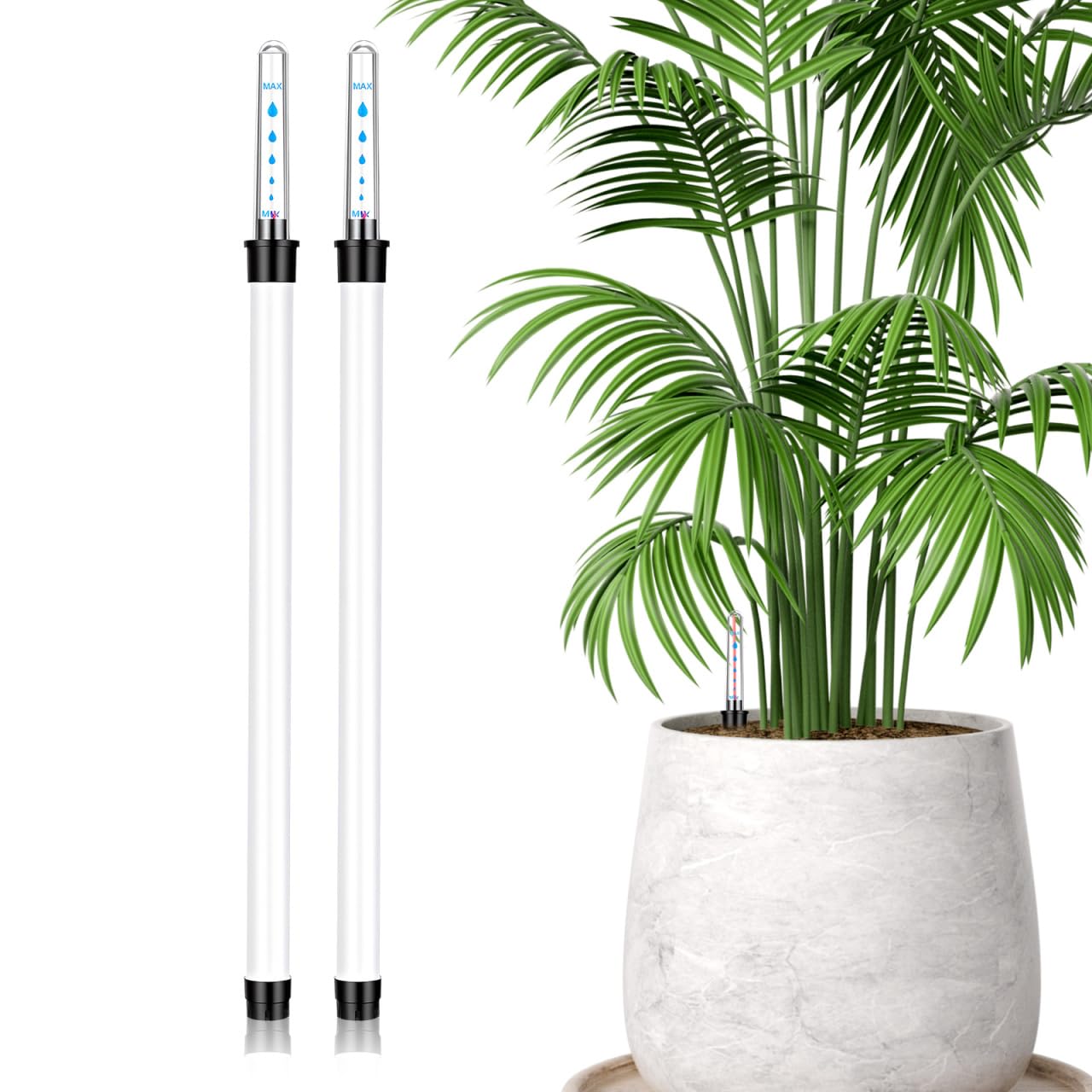 DOITOOL 2Pcs Water Level Indicator Flower Pot Water Shortage Reminder Water Level Gauge Water Display Gauge Plant Water Meter for Garden House Plant, 14inch