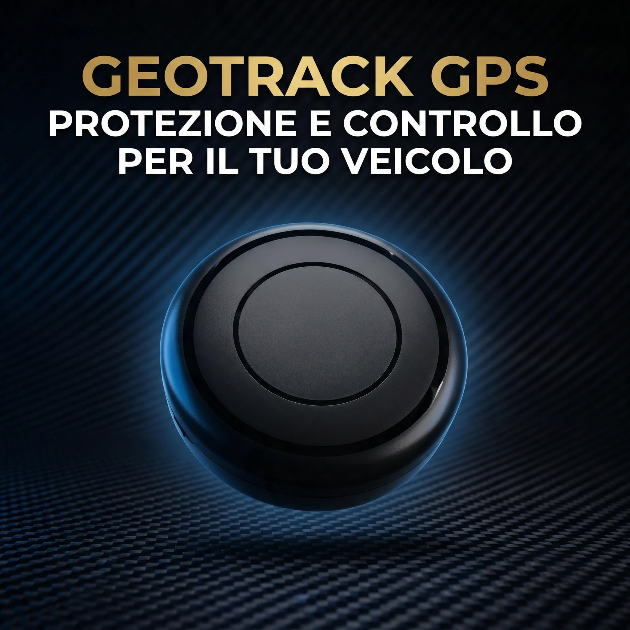 Localizzatore GPS per Auto e Moto, Posizione in Tempo Reale, Allarme SOS, Base Magnetica, Modalità Intelligente di Risparmio Energetico (GeoTrack)