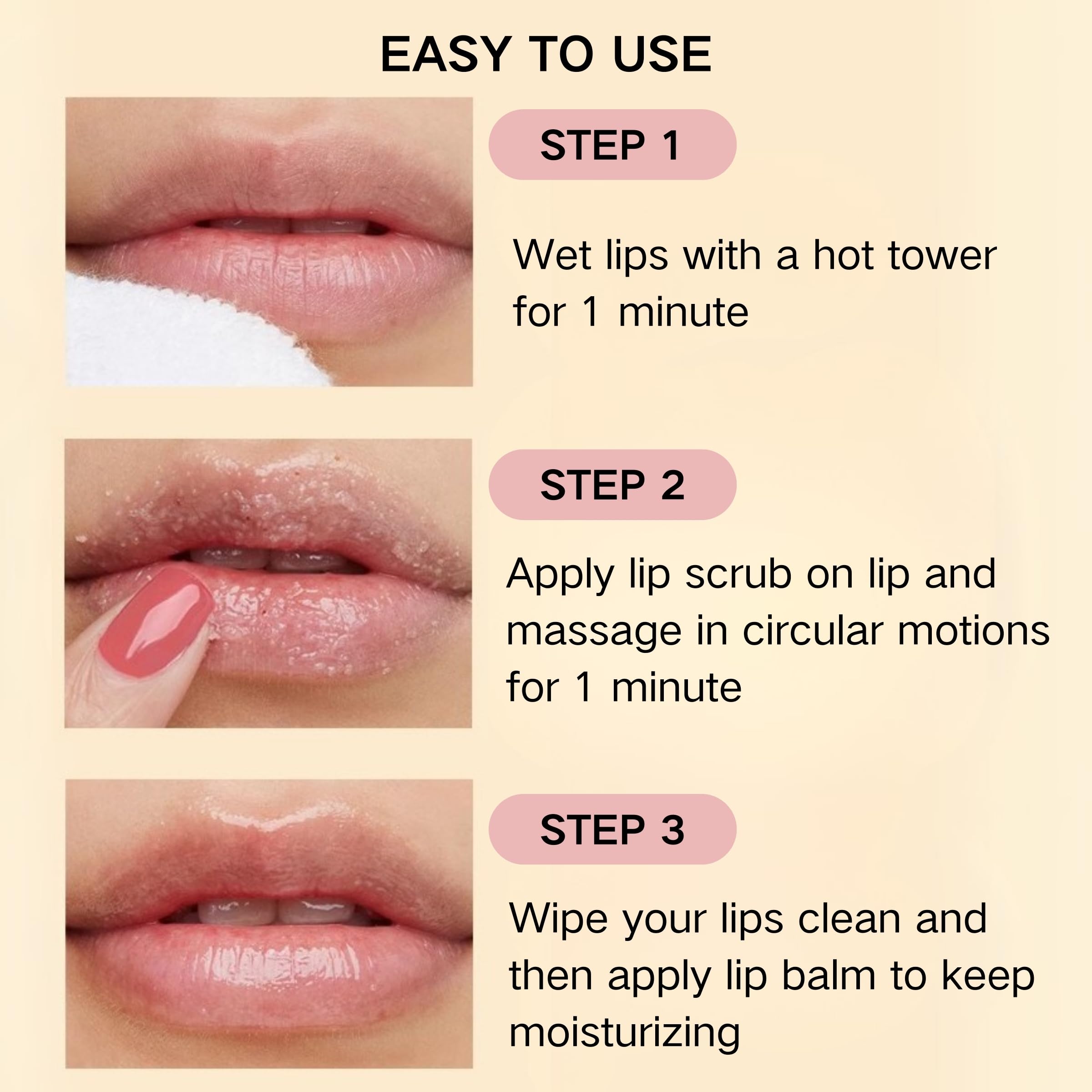 Exfoliante labial de cúrcuma y limón y bálsamo labial de cúrcuma con juego de pinceles, elimina las líneas finas de los labios, exfoliante de labios, exfoliante labial natural para labios secos 6