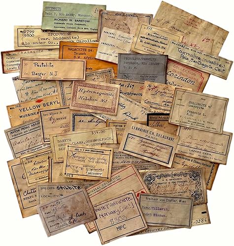 Miniatura 9 de Suministros de diario basura manchado de café, efímera de estilo escrito a mano para diarios basura, 45 piezas de papel de decoupage vintage para