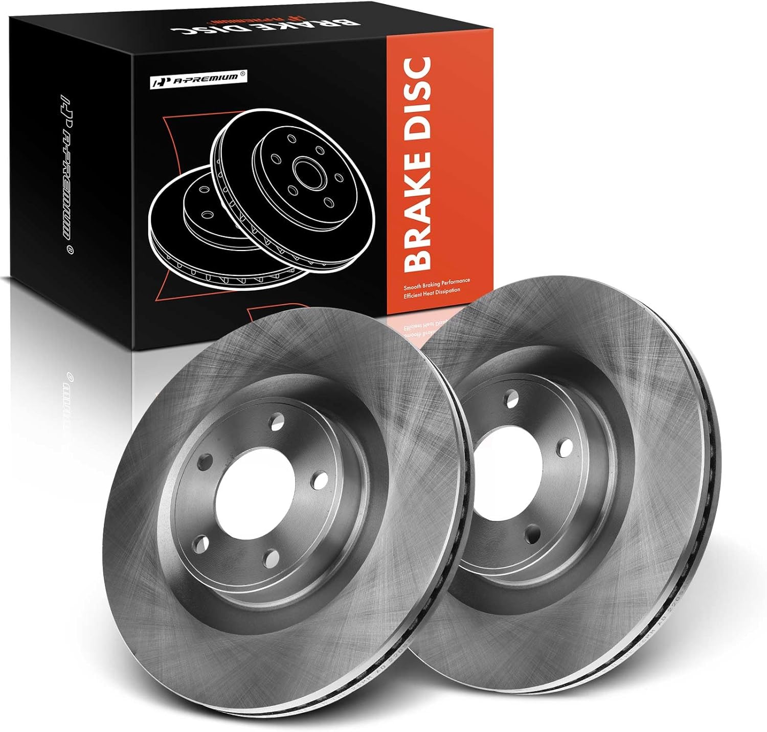 A-Premium 12.60 inch (320mm) Front Vented Disc Brake Rotors Compatible with Select Ford and Lincoln Models - Edge 2007-2014, MKX 2007-2015, 2-PC Set