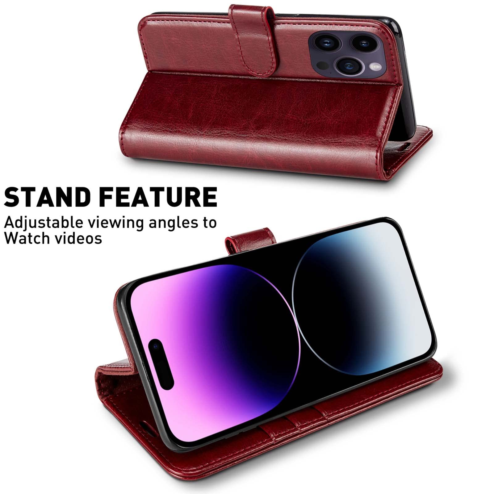 MONASAY for iPhone 15 Pro Max 5G Wallet Case,6.7-inch - Image 4