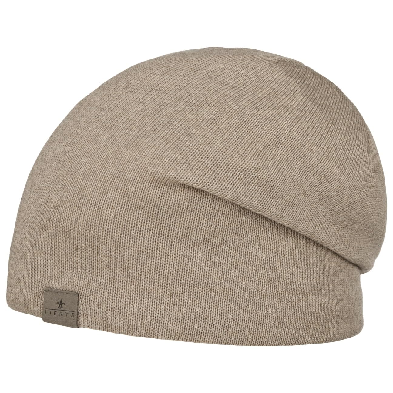 Lierys Women's Beige Classic Fine Merino Long Beanie By