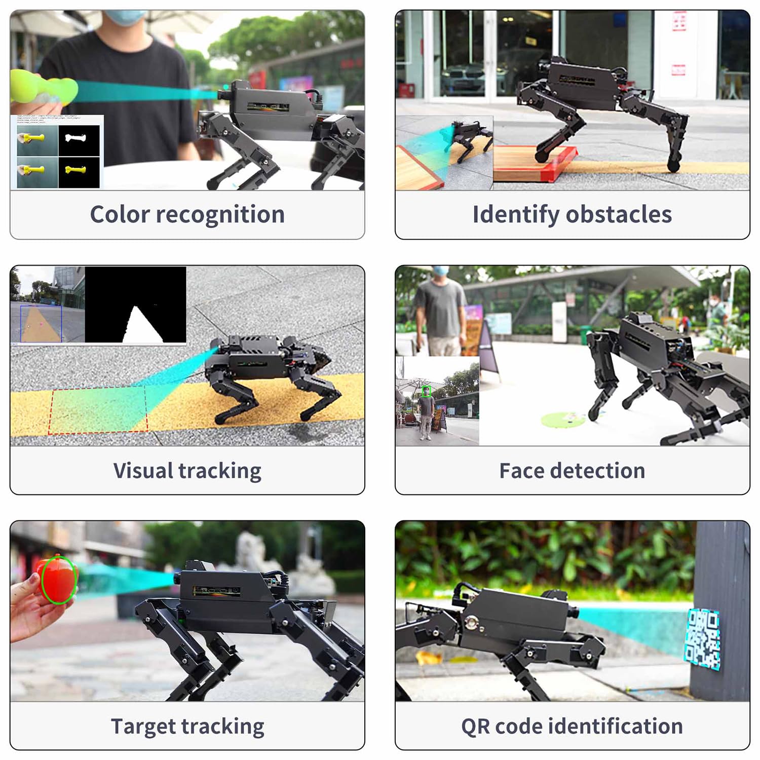 Yahboom ROS2 Robot Dog with RPi 5 AI Model Voice Embodied Intelligence OpenCV Programmable Bionic Quadruped AI Robotic Dog,for Educational Python Programming,Electronic Engineers(Without pi)
