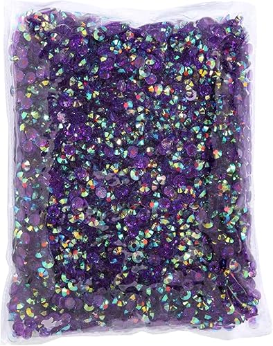 5000 diamantes de imitación AB de gelatina, diamantes de imitación de resina no termofijos, diamantes de imitación con parte trasera plana,