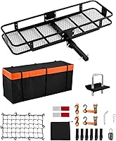 Vista 1 de VEVOR Transportador de carga de enganche de 60 x 20 x 6 pulgadas, capacidad de 500 libras con red de carga y bolsa de carga impermeable, cesta