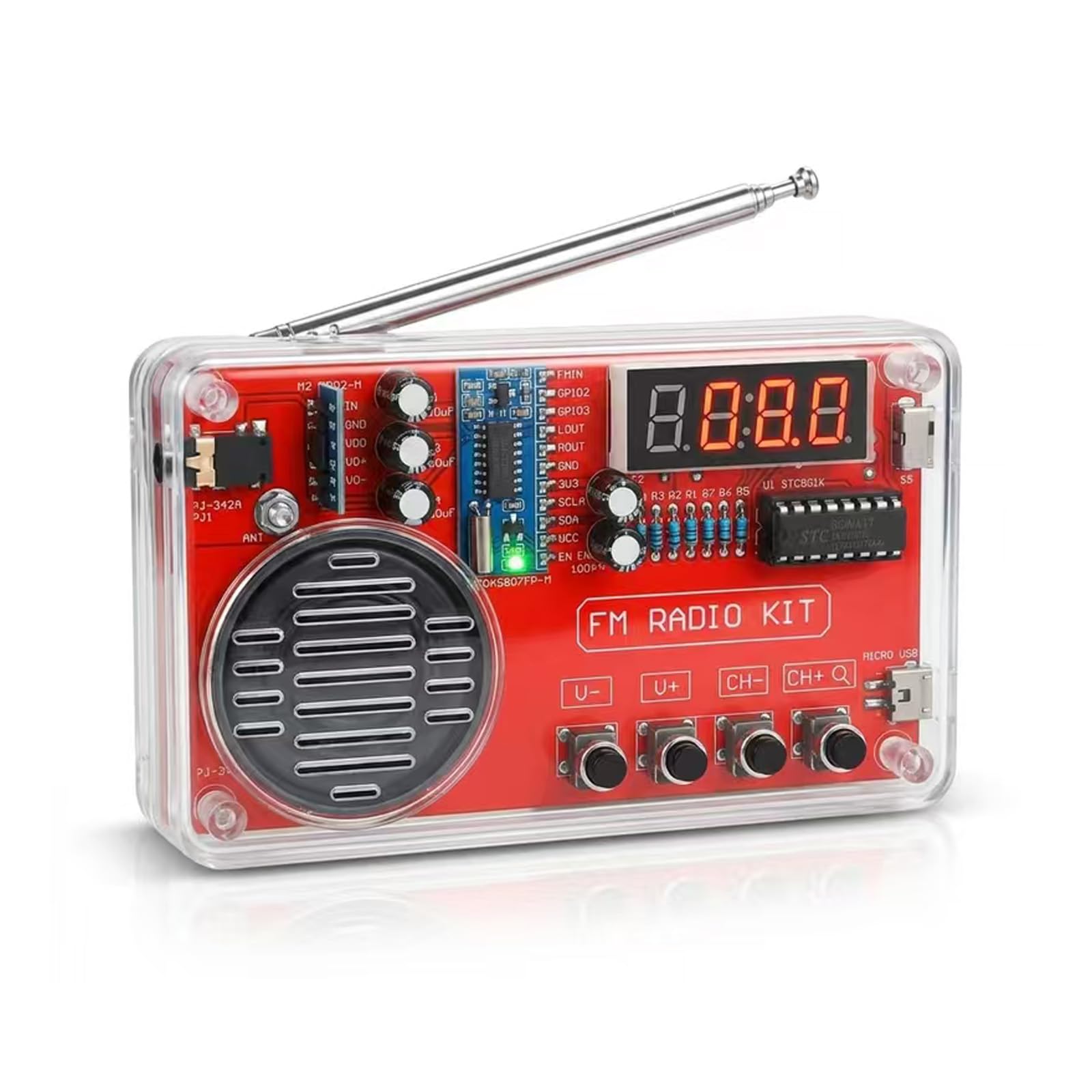 Gikfun Portable FM Radio FM 87-108MHz Soldering DIY Practice Kit LED Display Soldering Projects With Headphone Jack Suitable for Middle School/High School Hobby Group Education EK1998-image-14