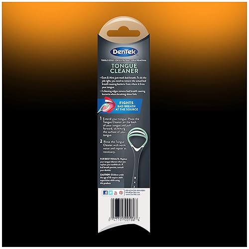 Miniatura 8 de DenTek Limpiador de lengua menta fresca elimina el mal aliento paquete de 2