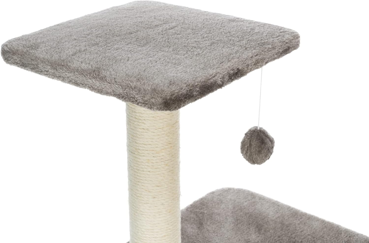 TRIXIE Altea Cat Tree, Tall Scratching Posts, 3 Elevated Platforms, Dangling Cat Toy, Cat Playground, Platinum Gray : Pet Supplies