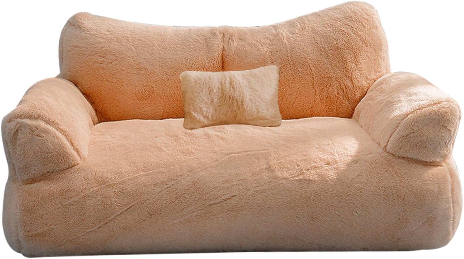 Cat Sofa Winter Soft Cat Couch Stuffed Non-Slip Scratchproof Sofa Bed Detachable Washable Absorbent Easy Drying Dampproof Pet, L