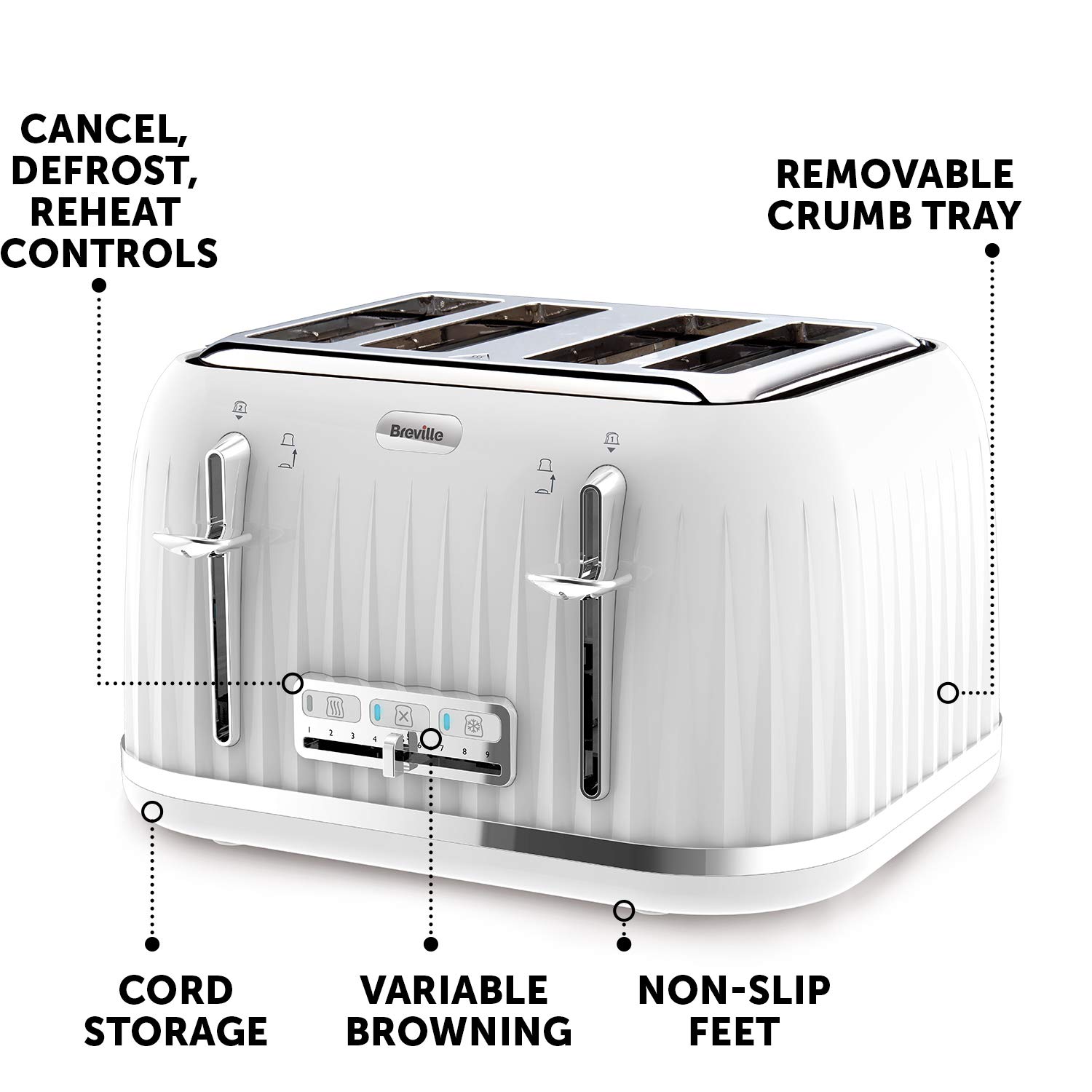 Breville Impressions Kettle & Toaster Set with 4 Slice Toaster