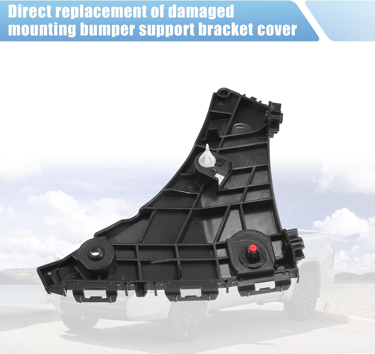X AUTOHAUX Pair of Front Bumper Bracket Retainer Spacer Mounting Support for Toyota Tundra 2014-2021 No.521160C110/521150C110 Plastic Black