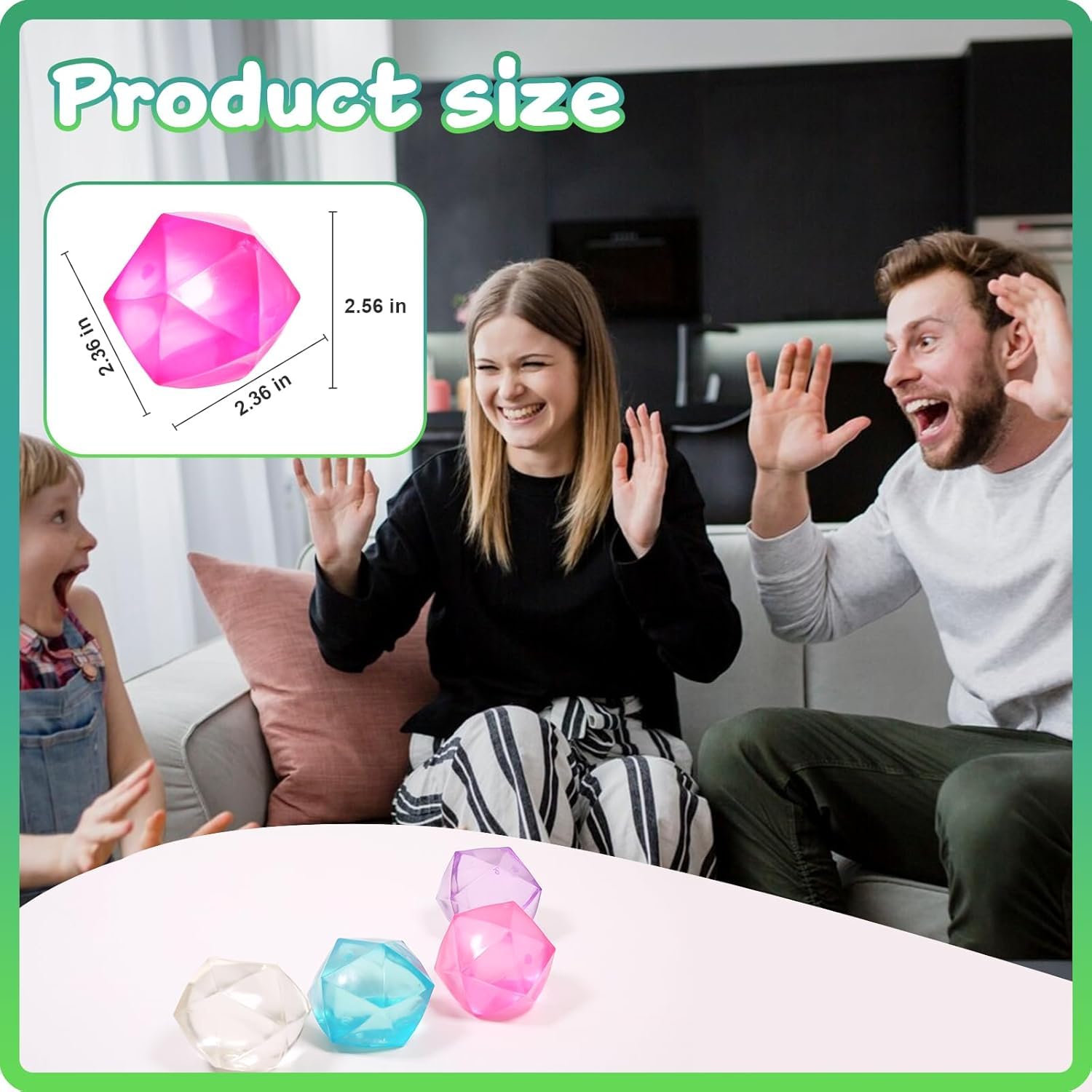 “2PCS Ice Cube Squishy Stress Balls - Multicolor Masonry Square Sensory Fidget Toys for Kids & Adults, Slow Rise Stress Relief Balls, Anxiety Therapy Toys, Fun Gift Idea” 4