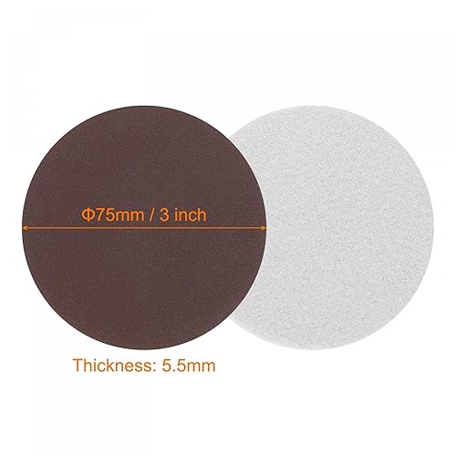 Miniatura 2 de uxcell Esponja de lijado de 3 pulgadas con gancho y bucle de disco de lijado corindón grano 2000, grano 3000, húmedoseco, para automóvil, madera,
